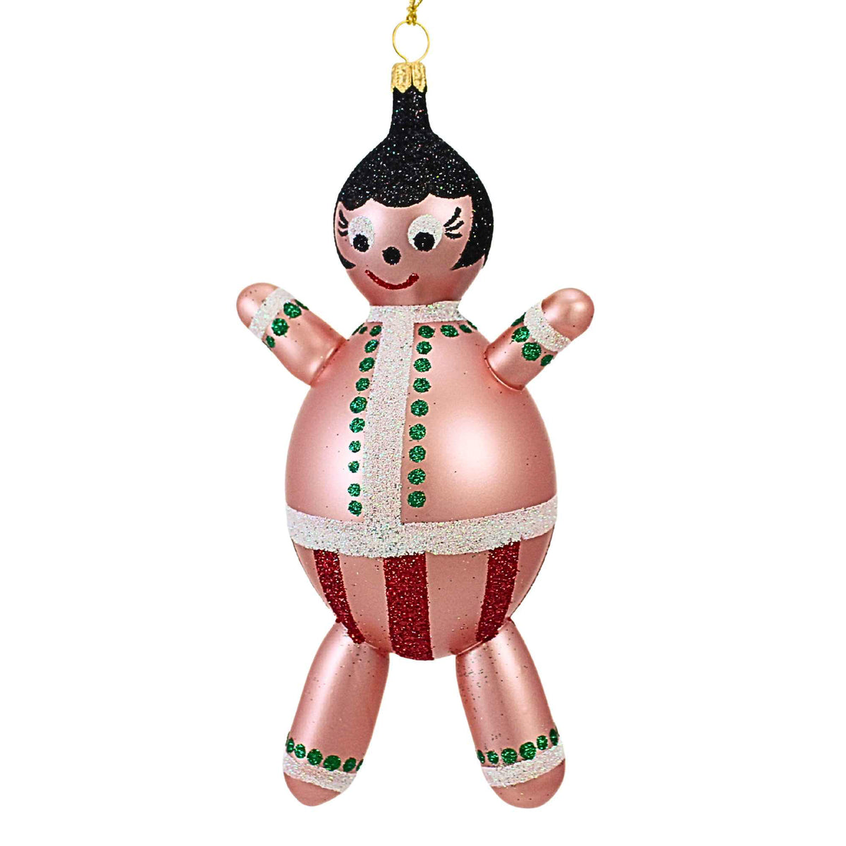 De Carlini Italian Ornaments Roly Poly Gingerbreads - - SBKGifts.com