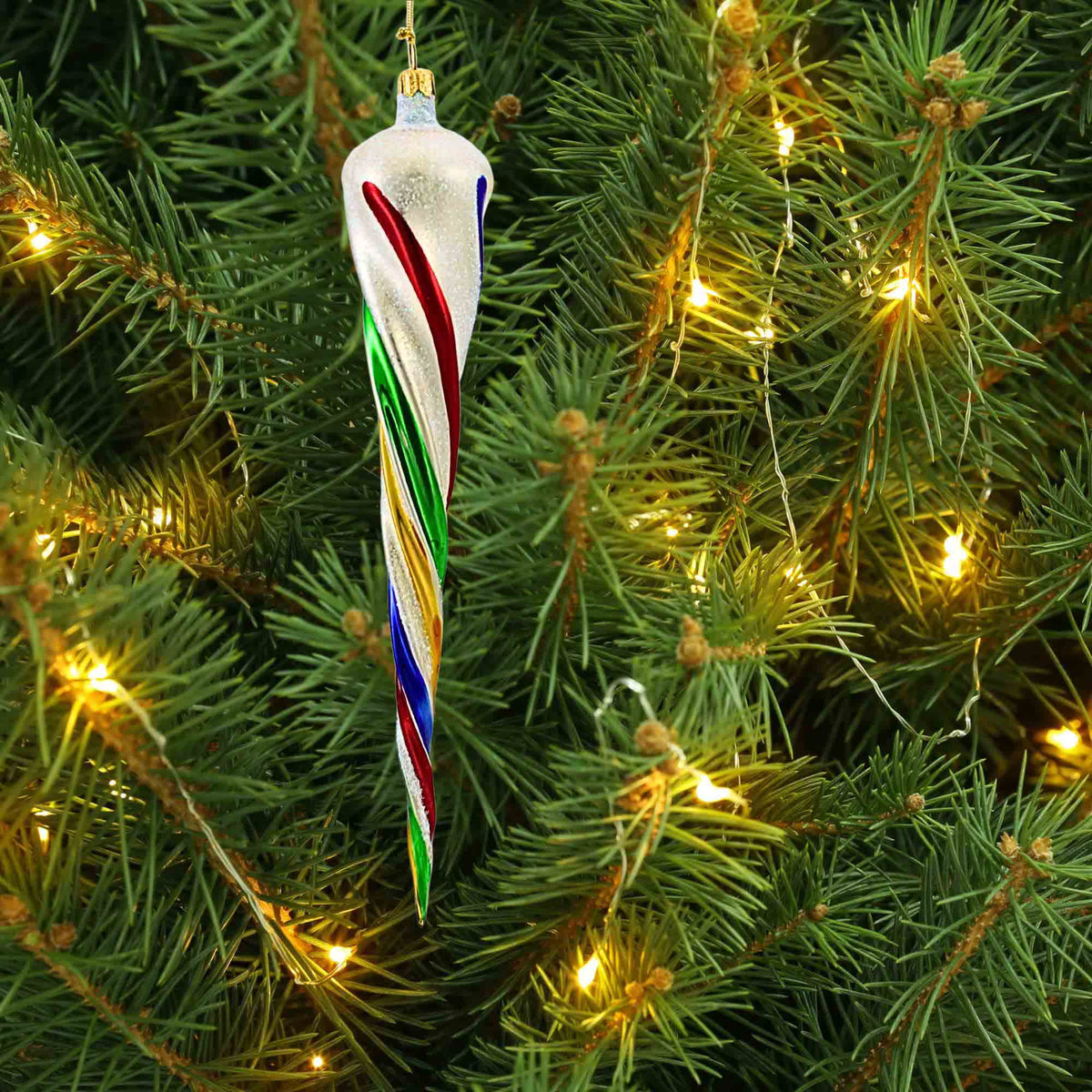 De Carlini Italian Ornaments Ribbon Candy Twist Large - - SBKGifts.com