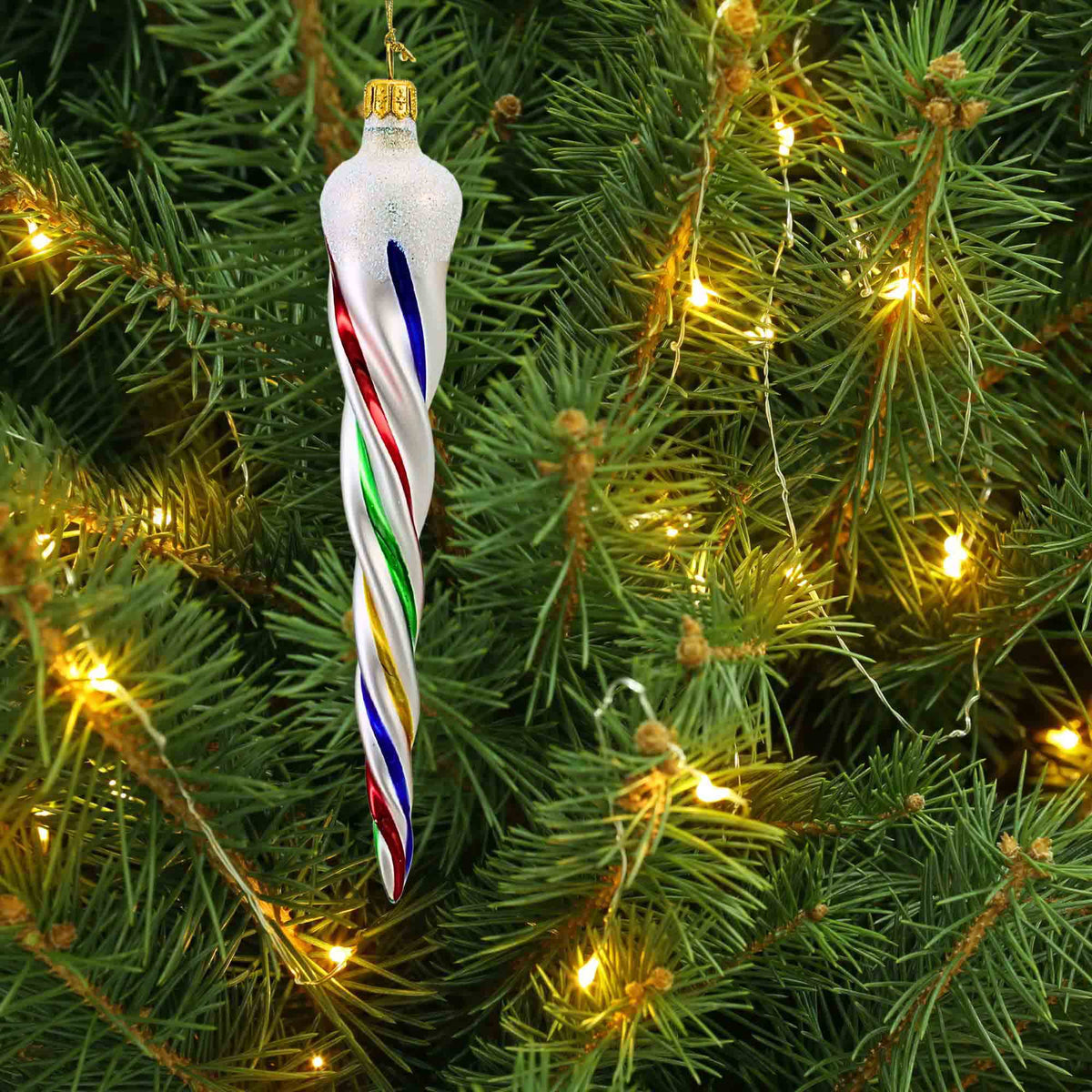 De Carlini Italian Ornaments Ribbon Candy Twist Medium - - SBKGifts.com