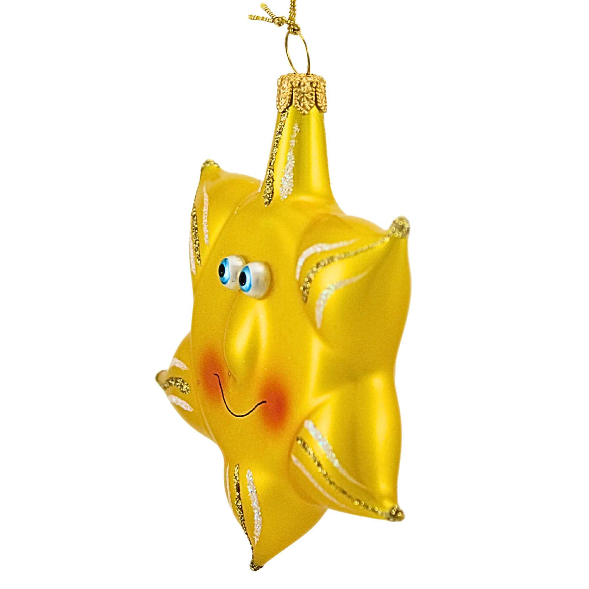 De Carlini Italian Ornaments Smiley Sol - - SBKGifts.com