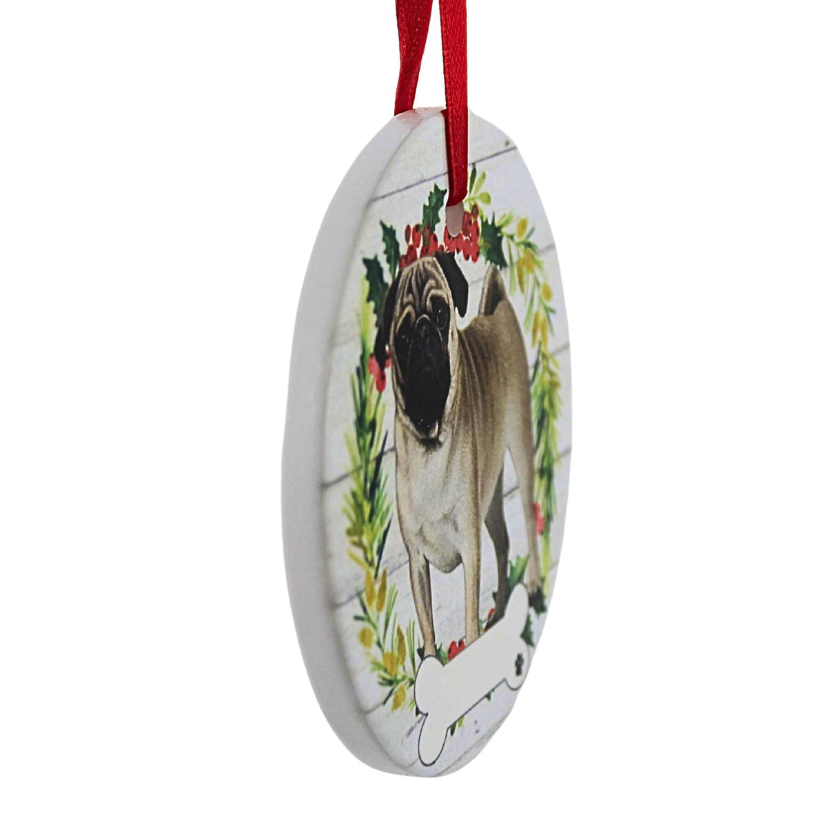 E & S Imports Ceramic Pug Ornament - - SBKGifts.com