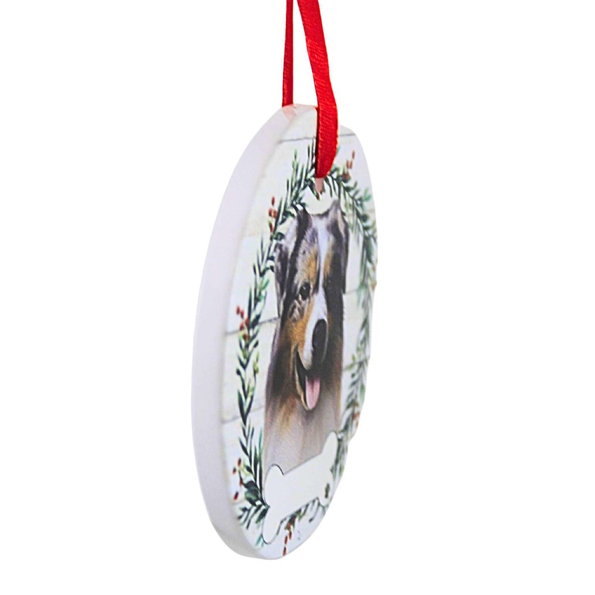 E & S Imports Ceramic Australian Shepherd Ornament - - SBKGifts.com