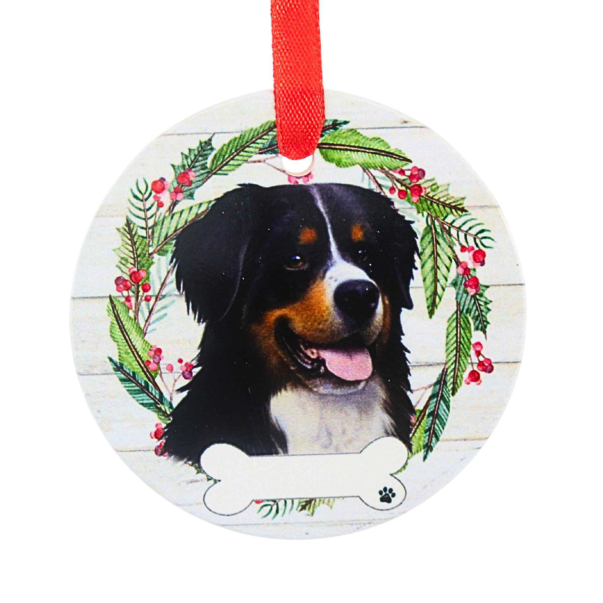 66508 Ceramic Bernese Mt. Dog Ornament 55052