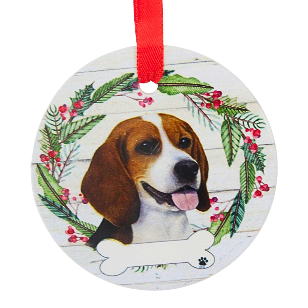 66513 Ceramic Beagle Ornament 5503