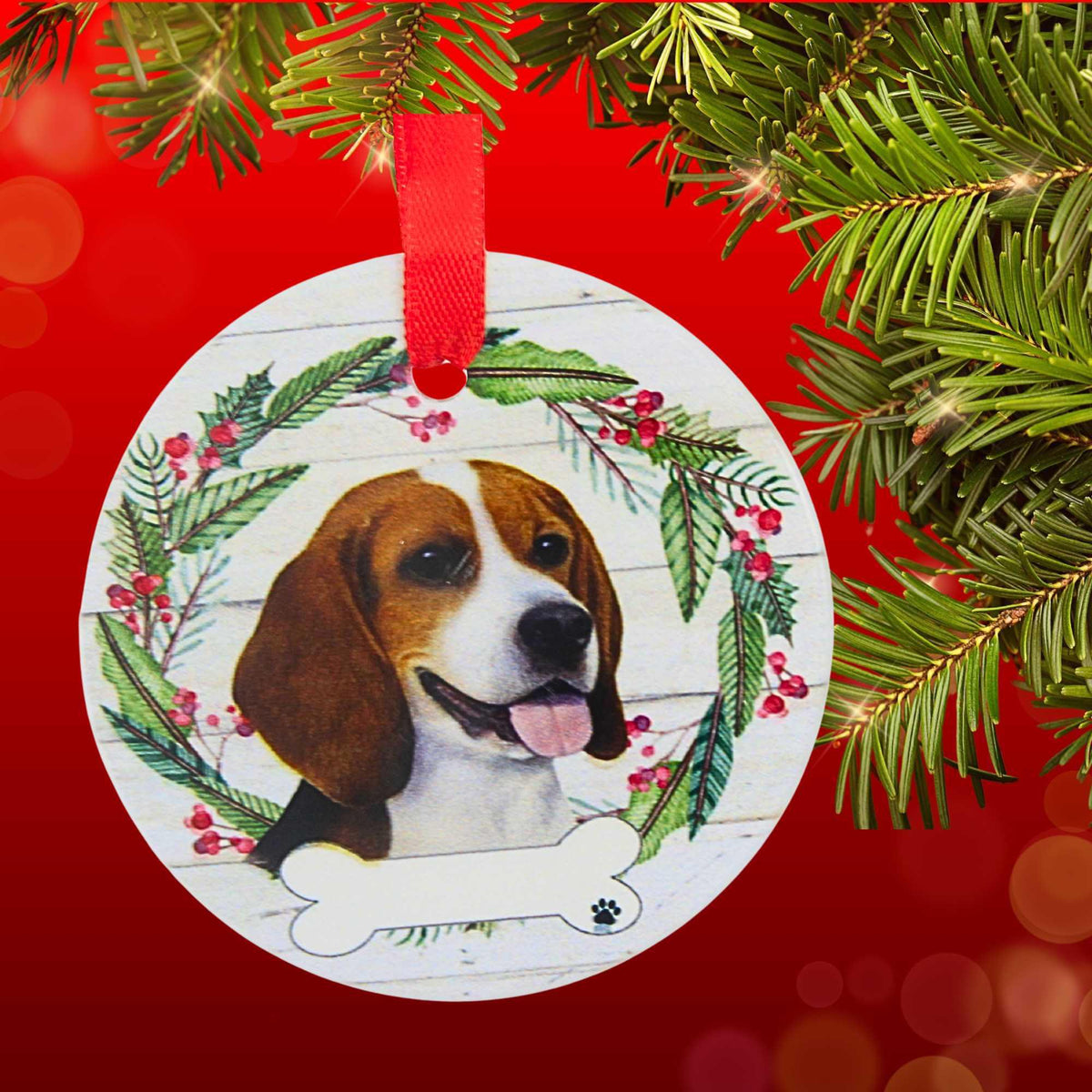 E & S Imports Ceramic Beagle Ornament - - SBKGifts.com