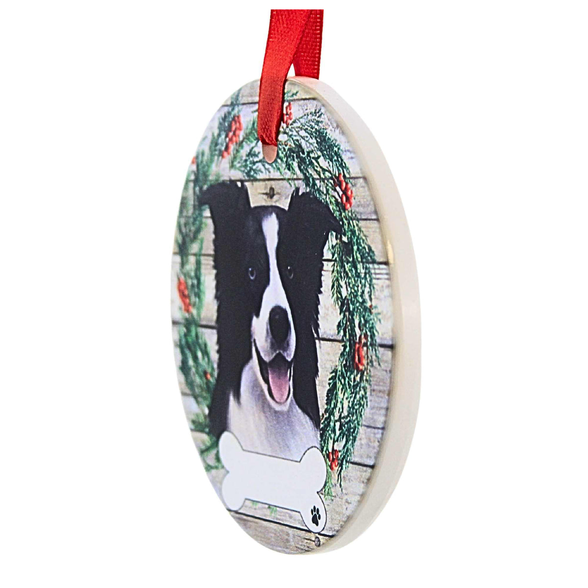 E & S Imports Ceramic Border Collie Ornament - - SBKGifts.com