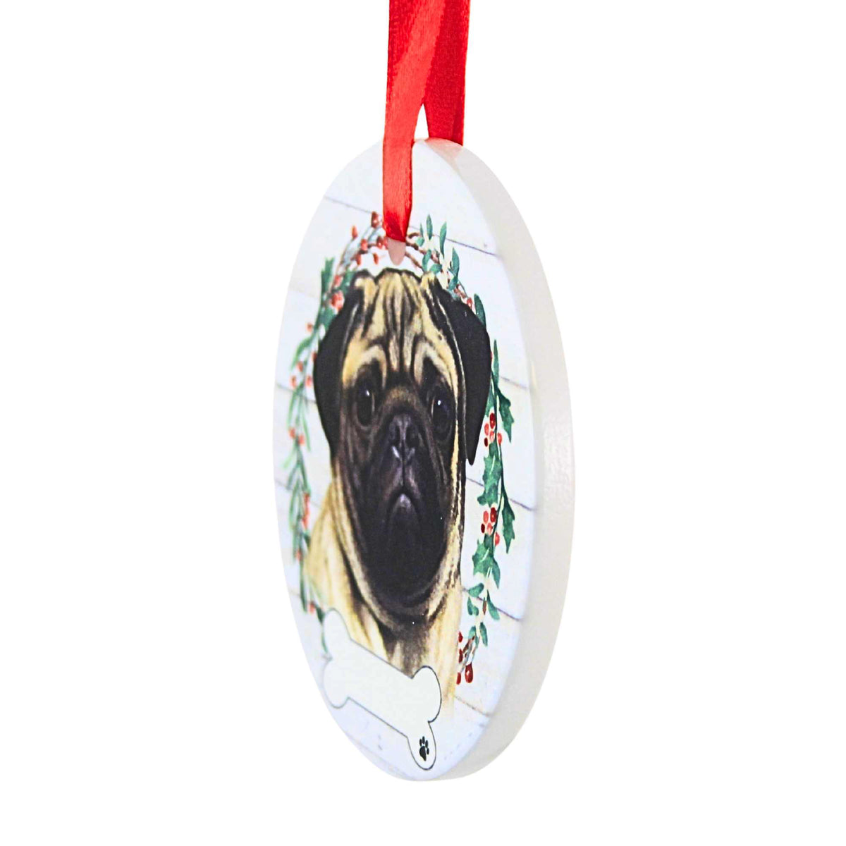 E & S Imports Ceramic Pug Ornament - - SBKGifts.com