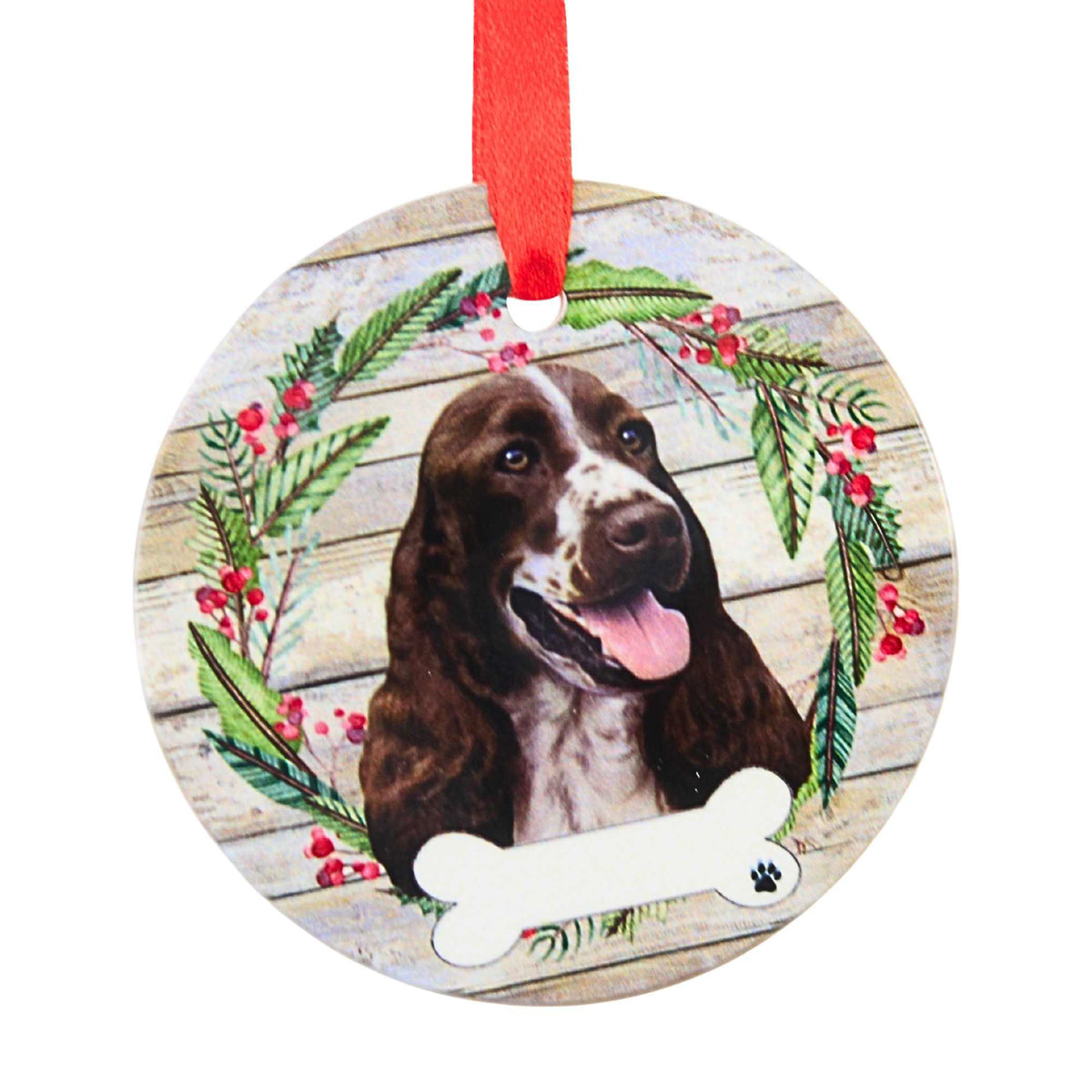 66519 Ceramic Springer Spaniel Ornament 55042