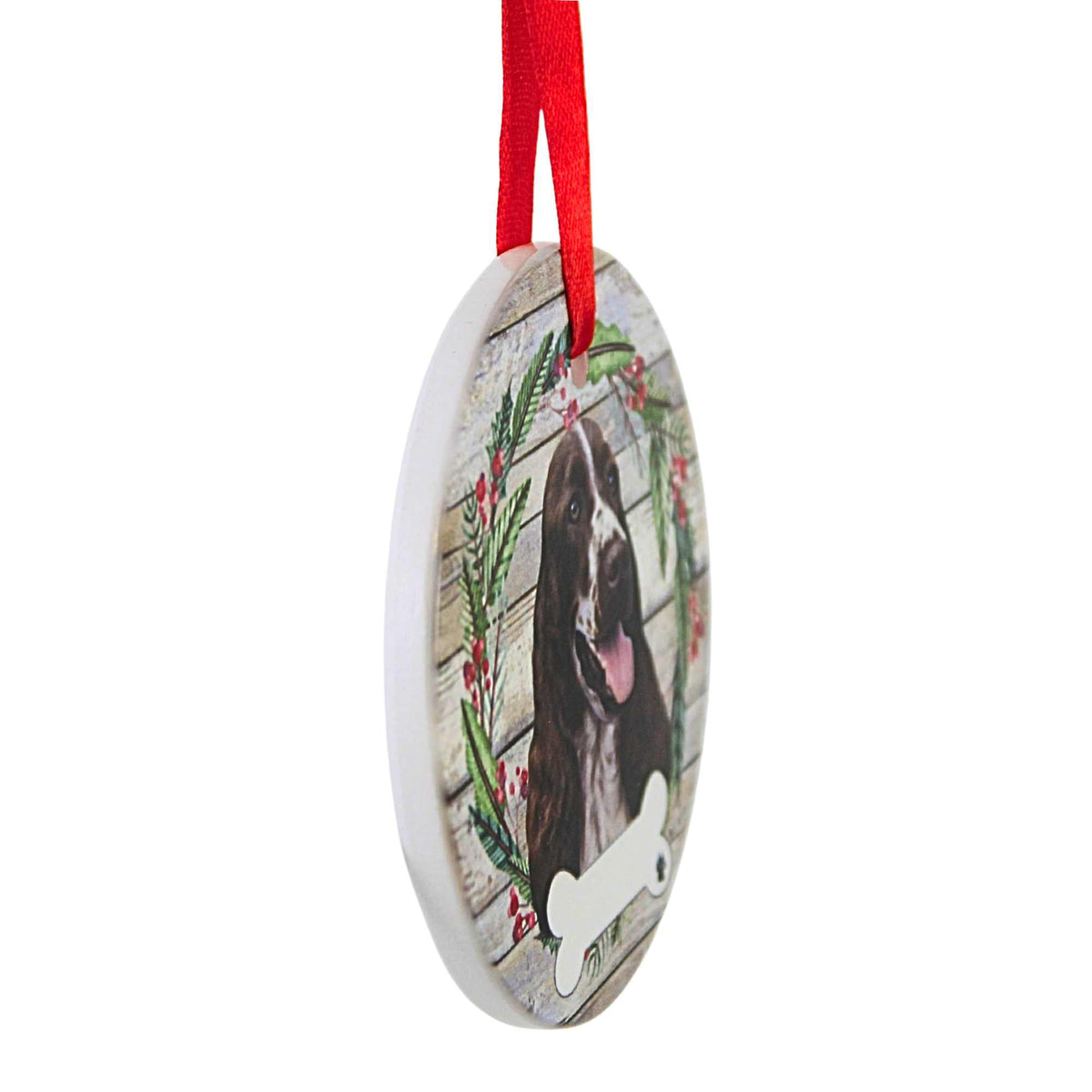 E & S Imports Ceramic Springer Spaniel Ornament - - SBKGifts.com