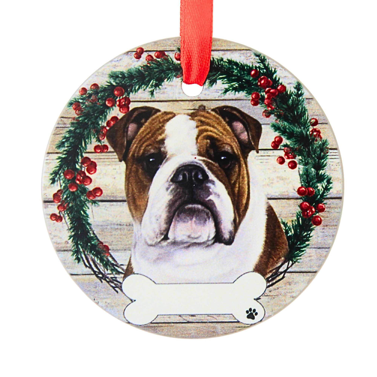 66525 Ceramic Bulldog Ornament 5508