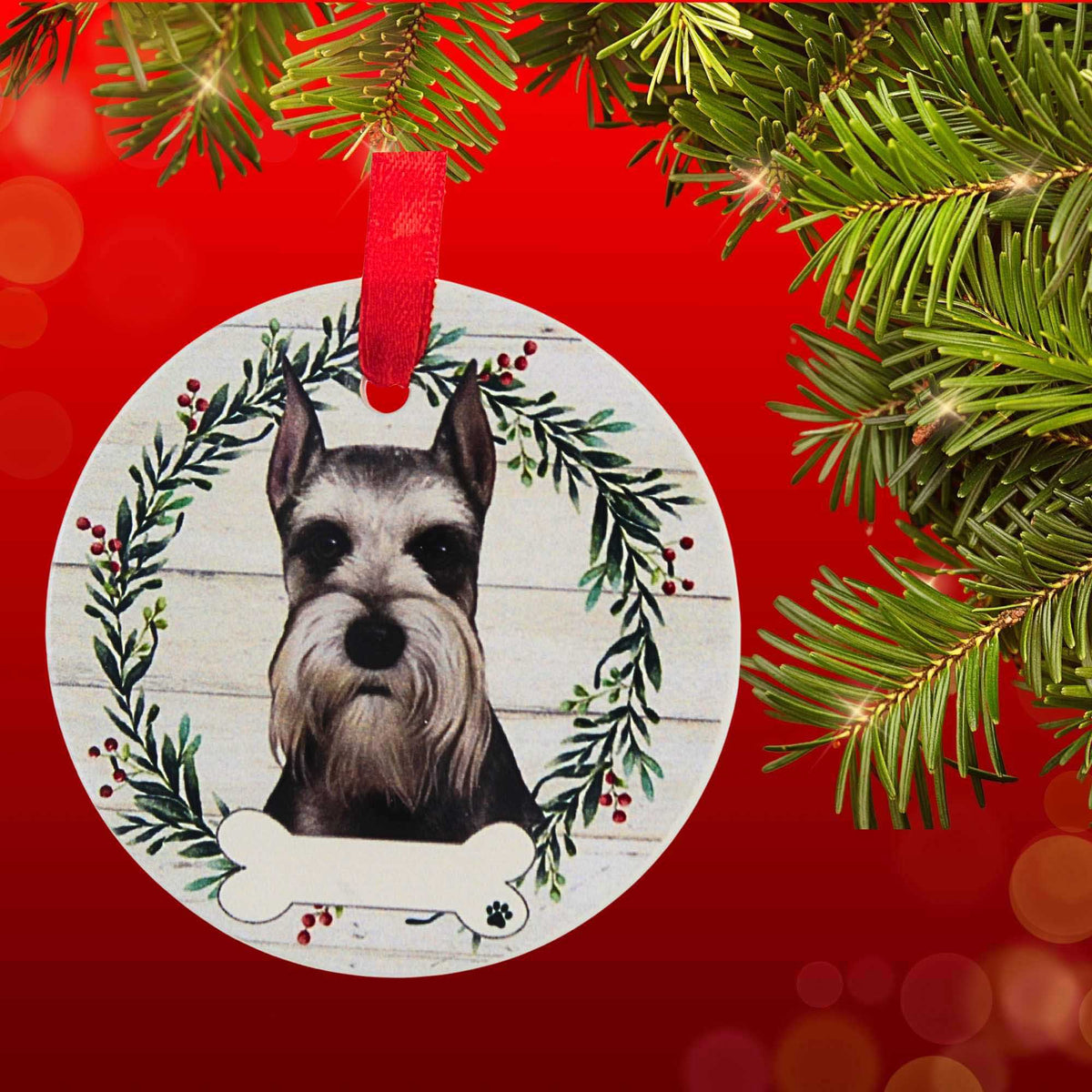 E & S Imports Ceramic Schnauzer Ornament - - SBKGifts.com