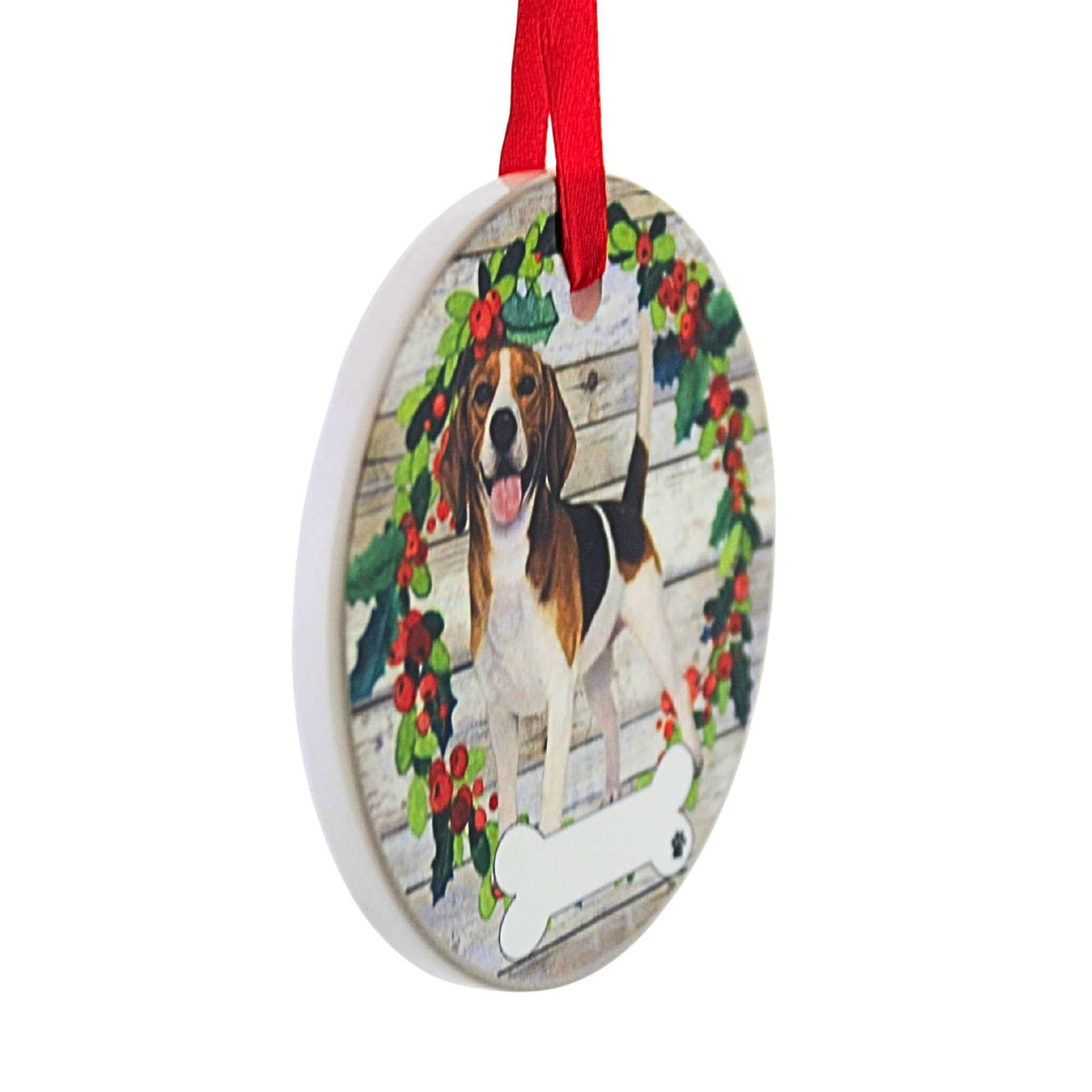 E & S Imports Ceramic Beagle Ornament - - SBKGifts.com