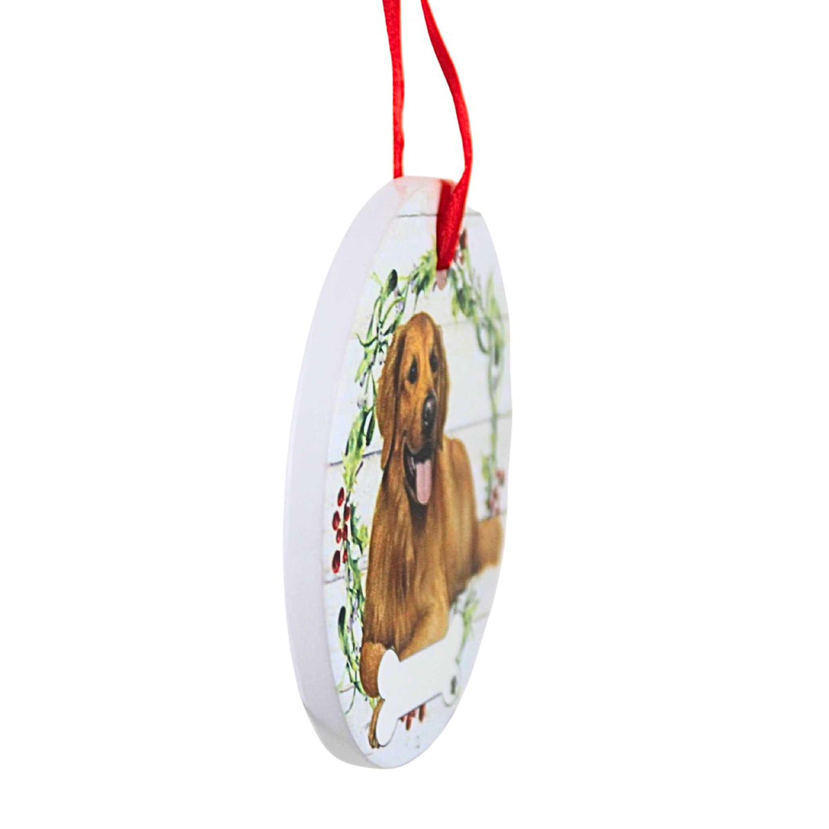 E & S Imports Ceramic Golden Retriever Ornament - - SBKGifts.com