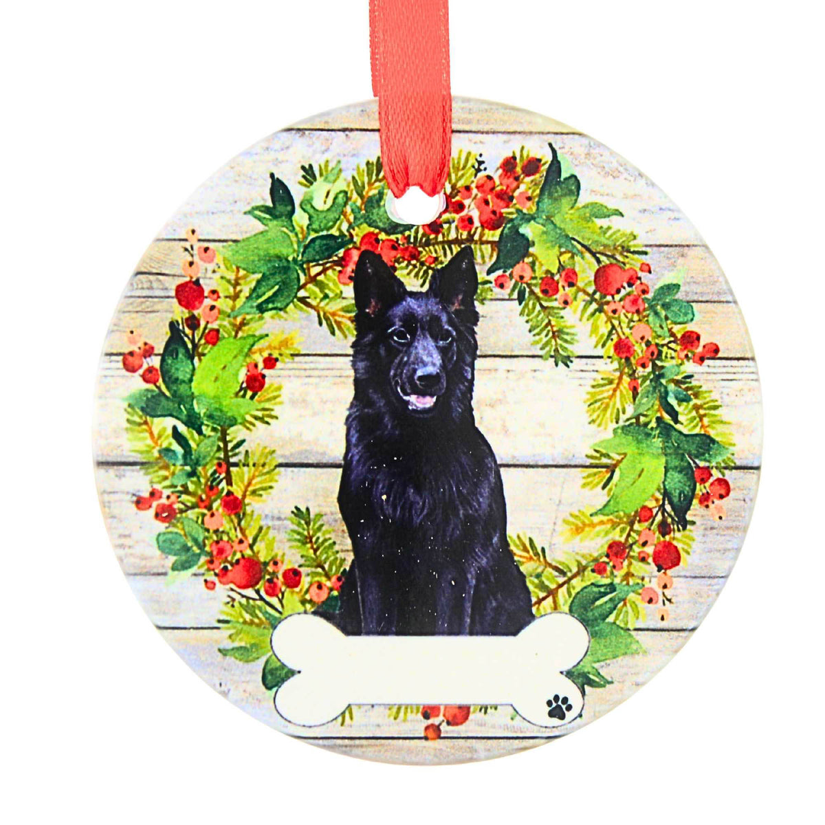 66534 Ceramic German Shepherd Ornament 55075B