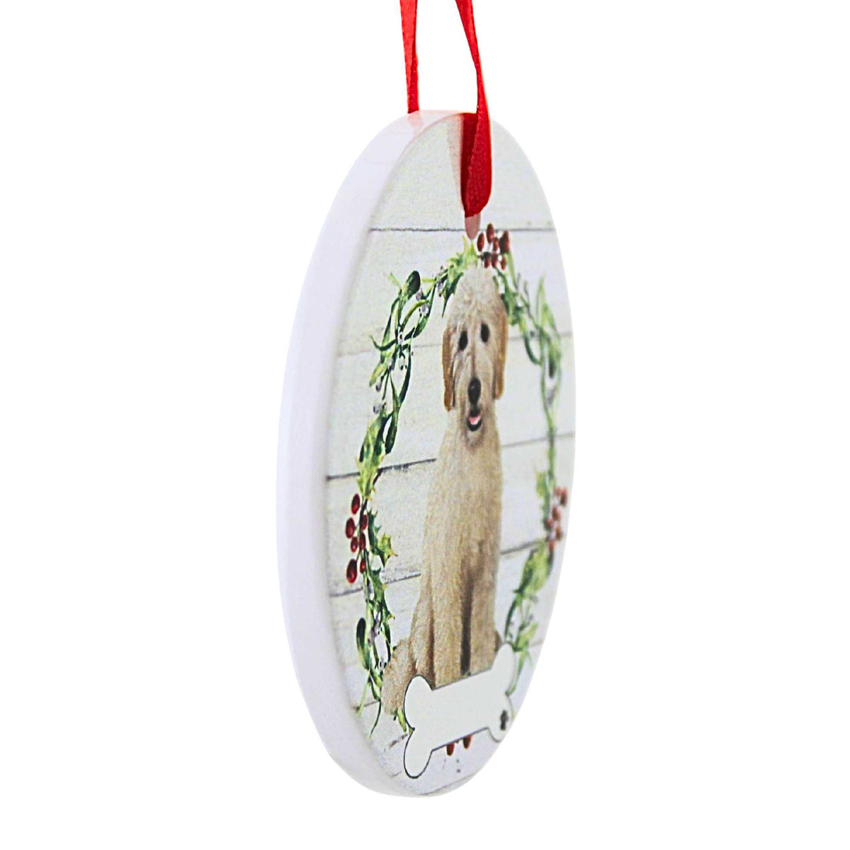 E & S Imports Ceramic Goldendoodle Ornament - - SBKGifts.com