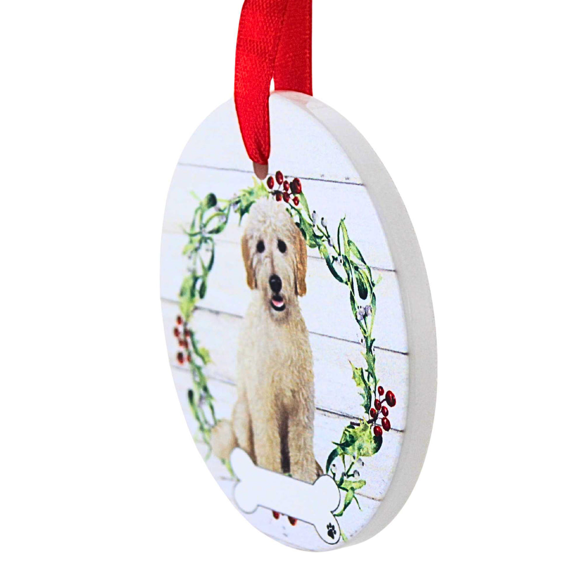 E & S Imports Ceramic Goldendoodle Ornament - - SBKGifts.com