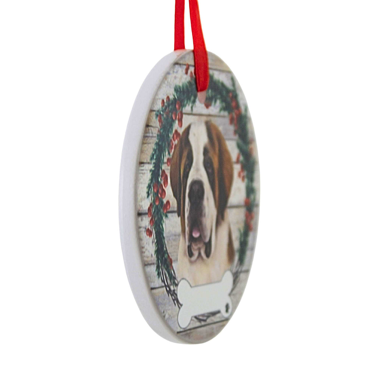 E & S Imports Ceramic St. Bernard Ornament - - SBKGifts.com