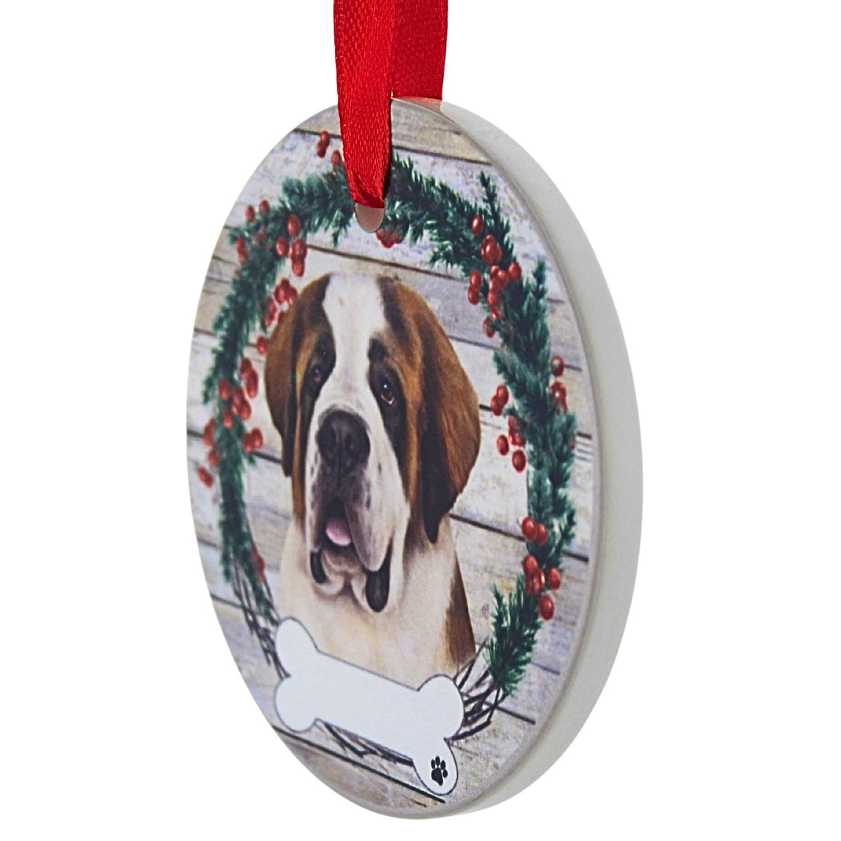 E & S Imports Ceramic St. Bernard Ornament - - SBKGifts.com