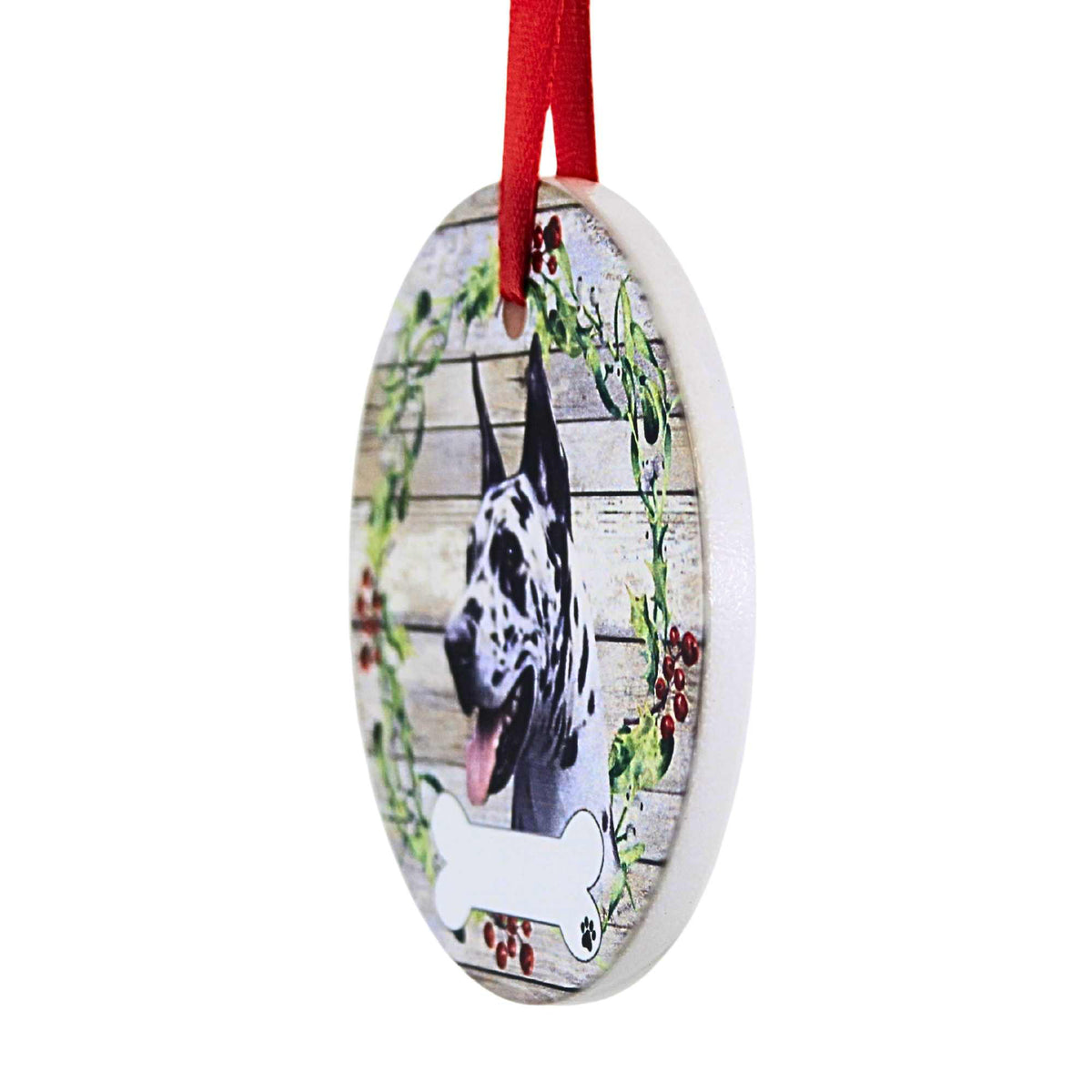 E & S Imports Ceramic Harlequin Great Dane Ornament - - SBKGifts.com