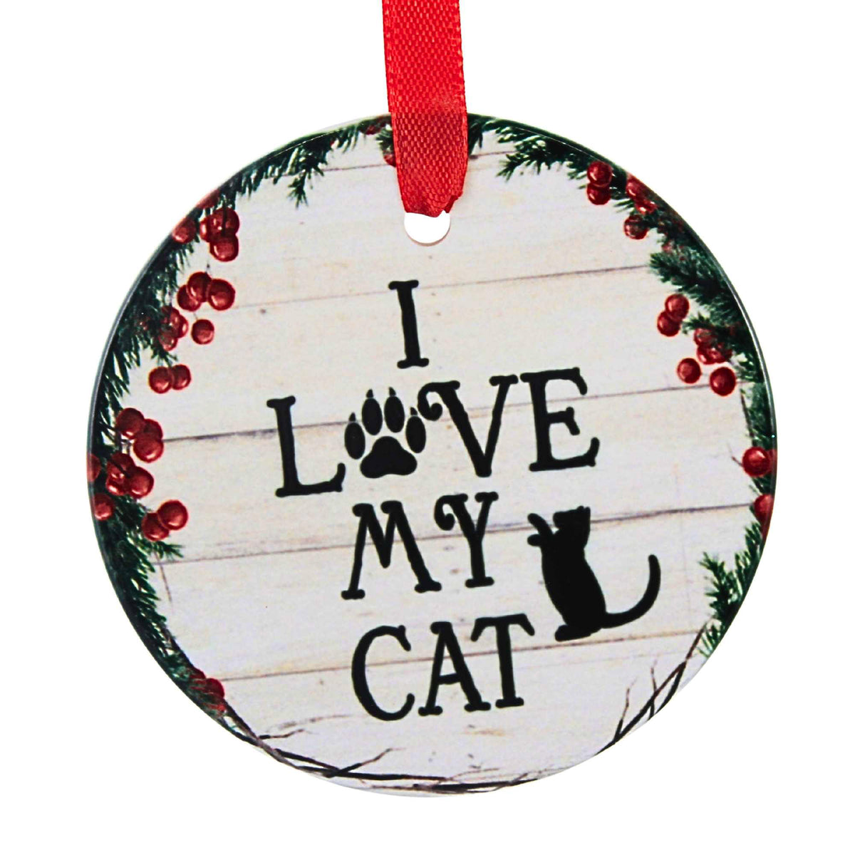 66540 Ceramic "I Love My Cat" Ornament 551229