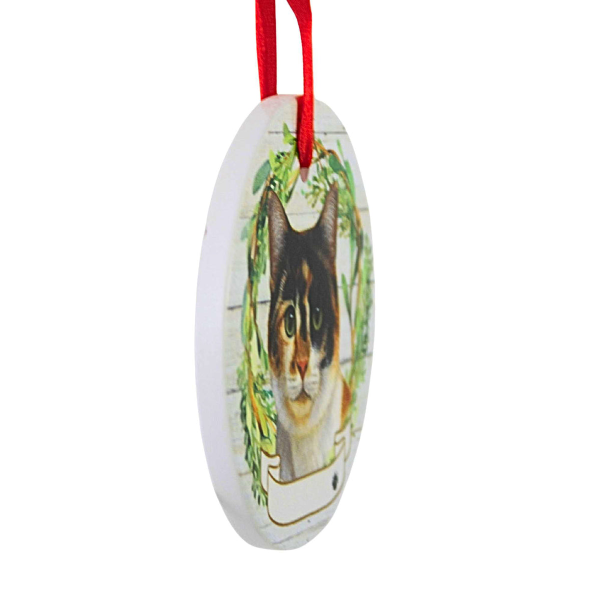E & S Imports Ceramic Calico Cat Ornament - - SBKGifts.com