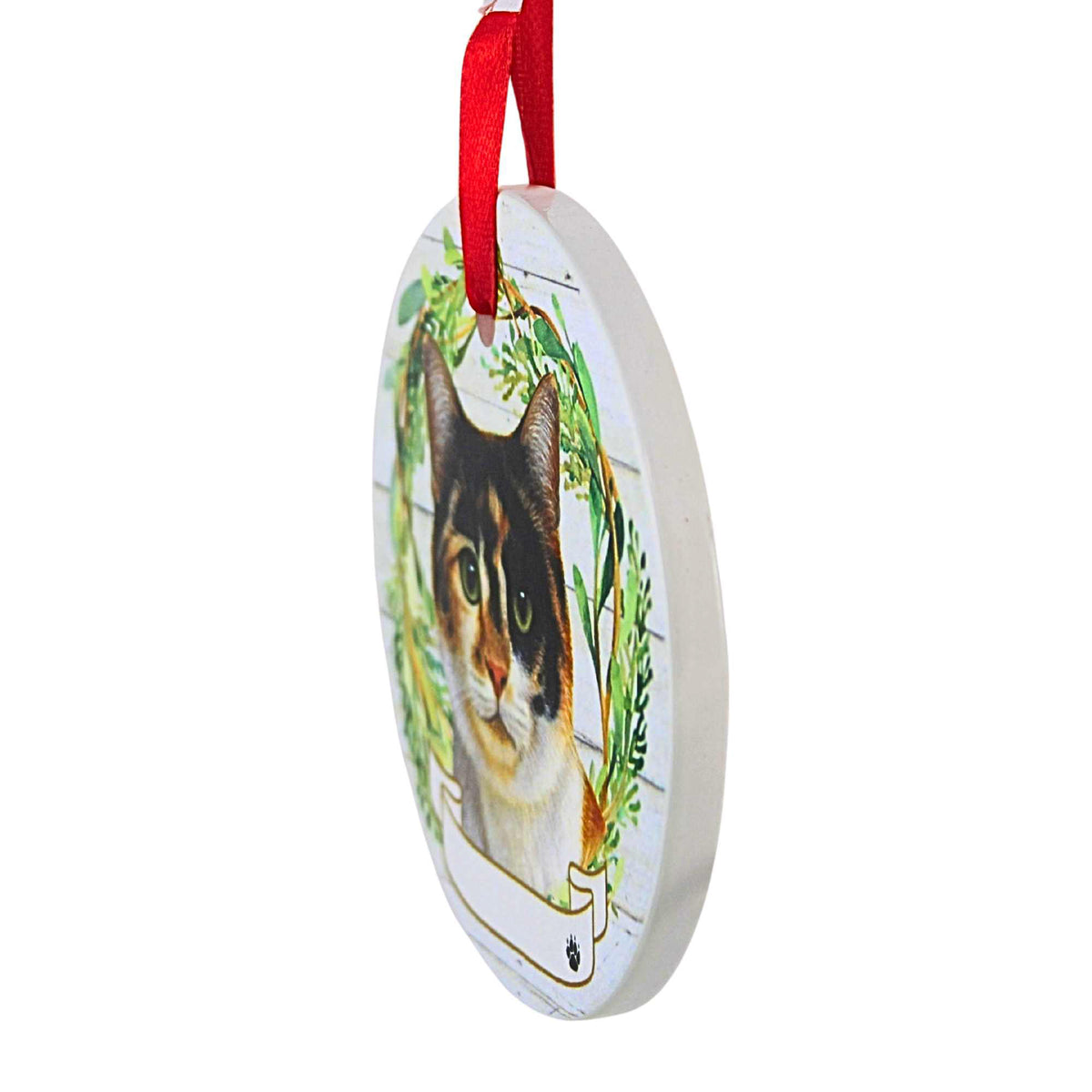 E & S Imports Ceramic Calico Cat Ornament - - SBKGifts.com