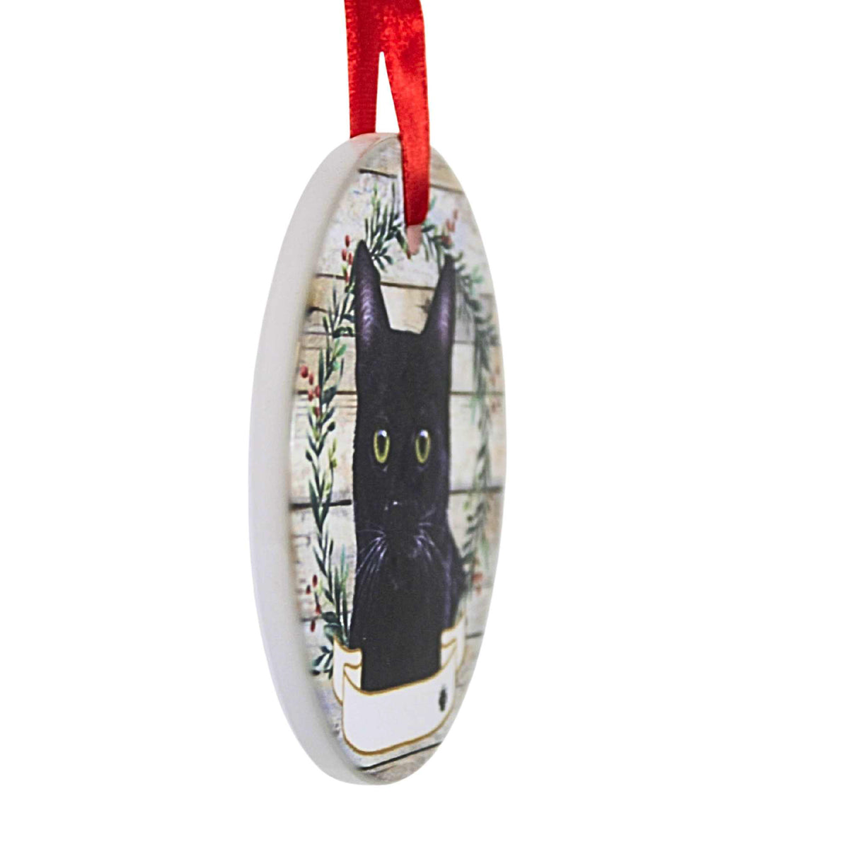 E & S Imports Ceramic Black Cat Ornament - - SBKGifts.com