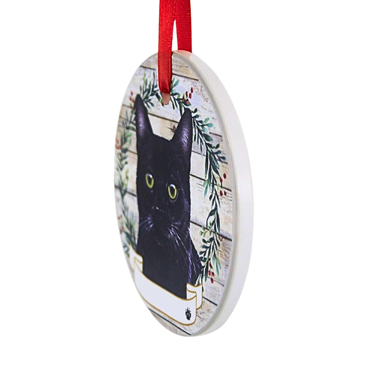 E & S Imports Ceramic Black Cat Ornament - - SBKGifts.com