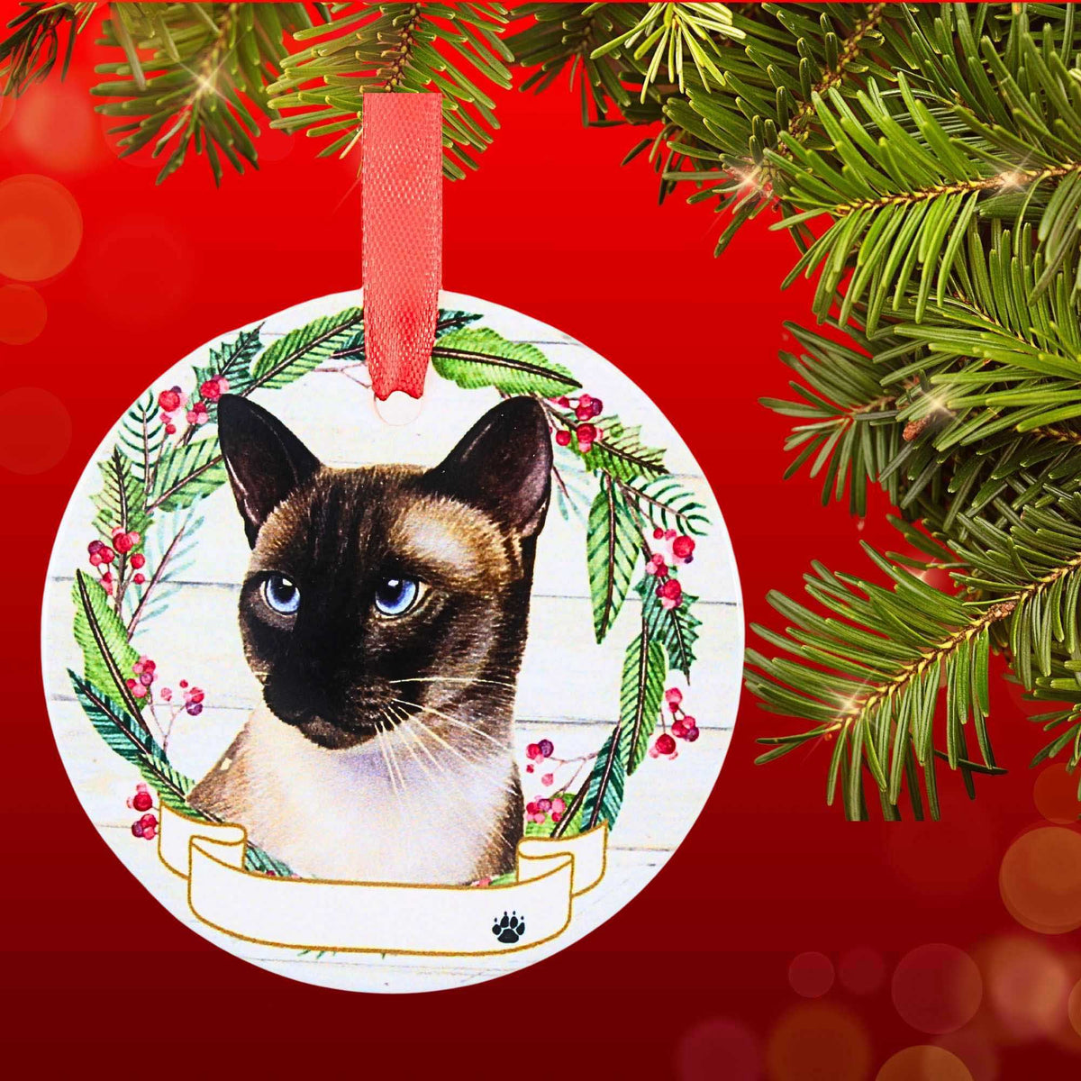 E & S Imports Ceramic Siamese Cat Ornament - - SBKGifts.com