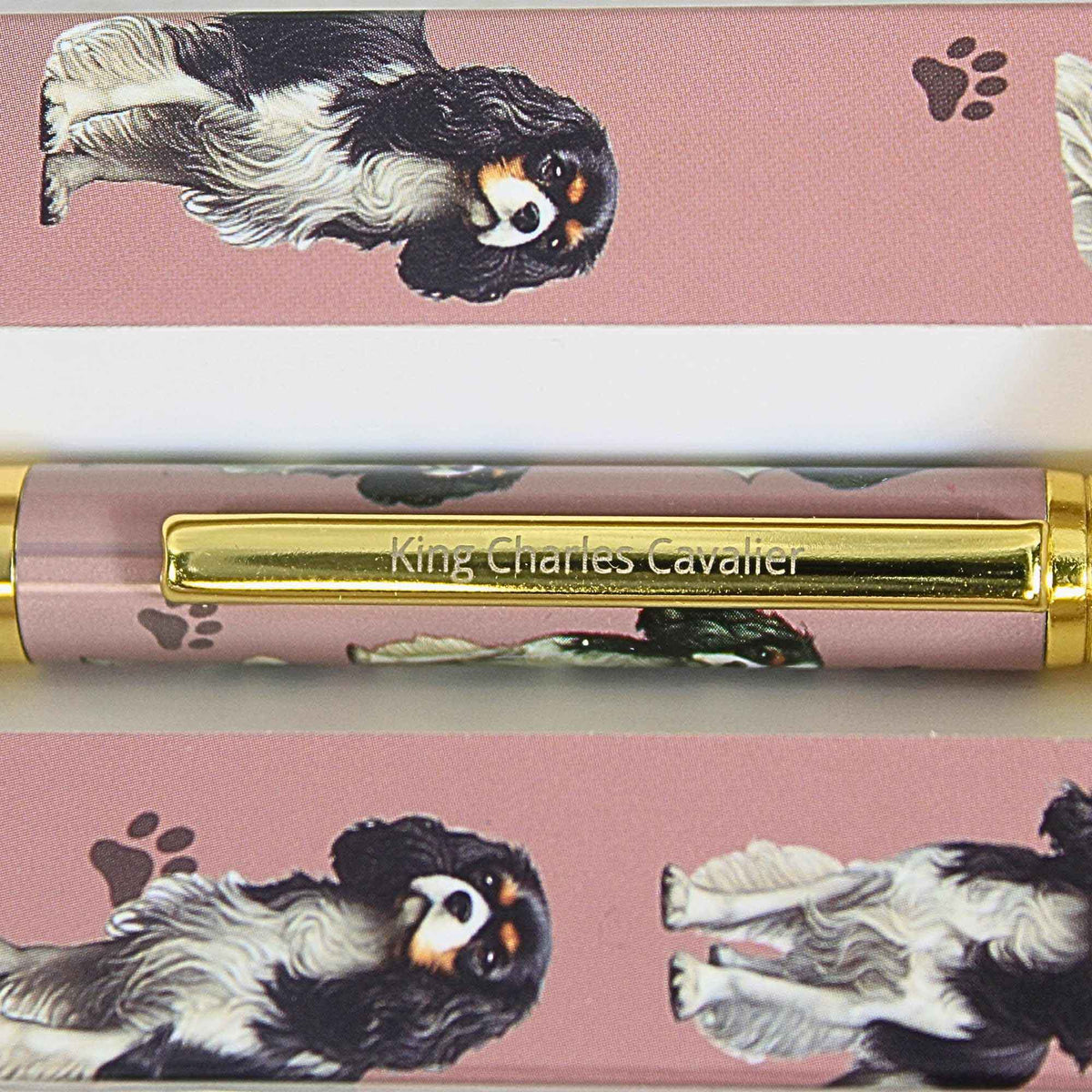 E & S Imports Tri-Color King Charles Cavalier Ballpoint Pen - - SBKGifts.com