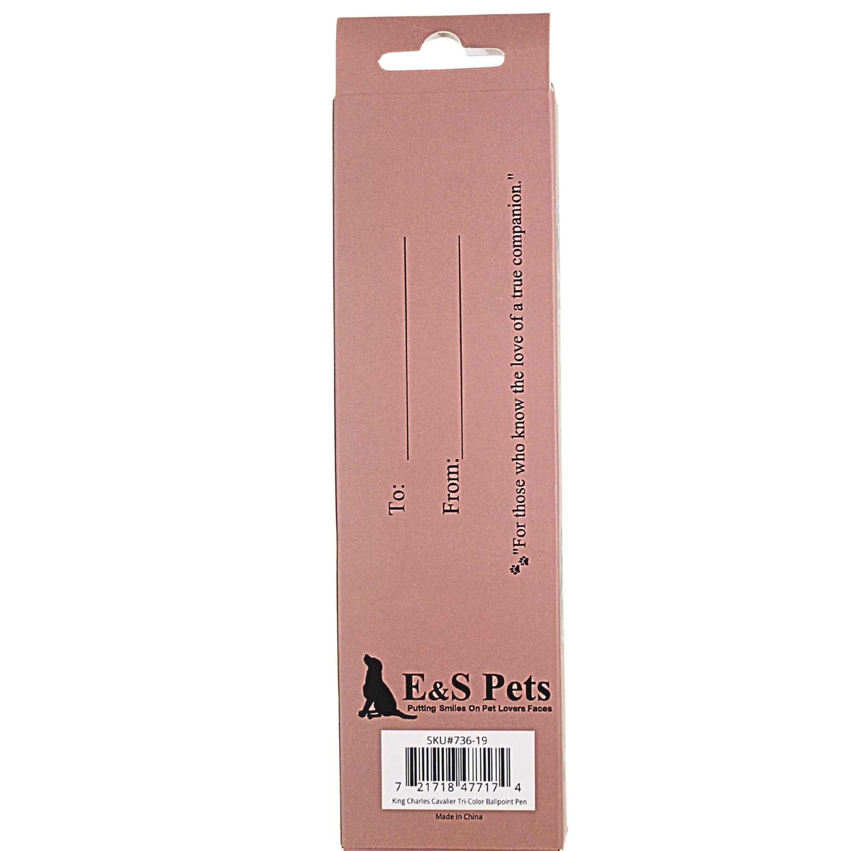 E & S Imports Tri-Color King Charles Cavalier Ballpoint Pen - - SBKGifts.com