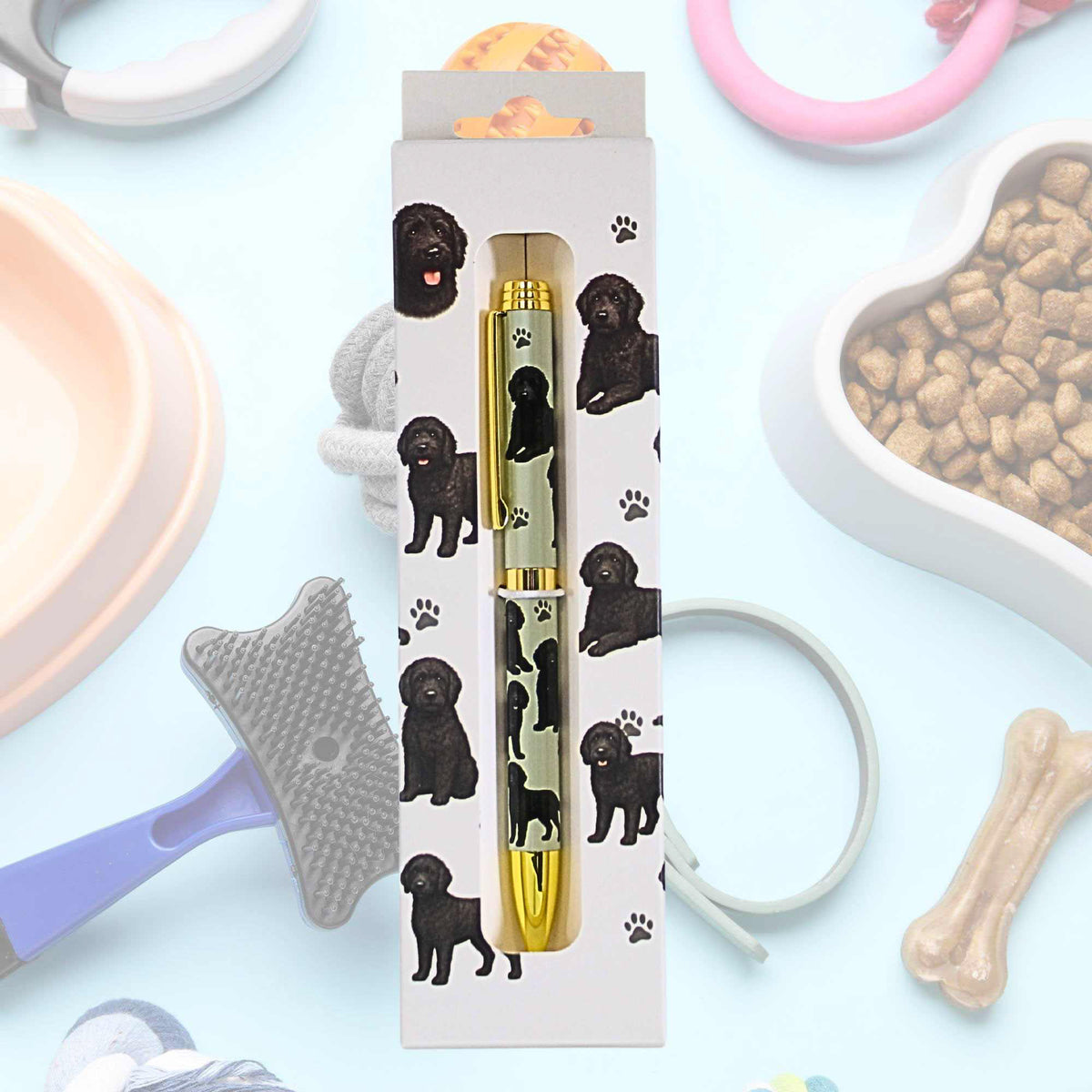 E & S Imports Black Labradoodle Ballpoint Pen - - SBKGifts.com