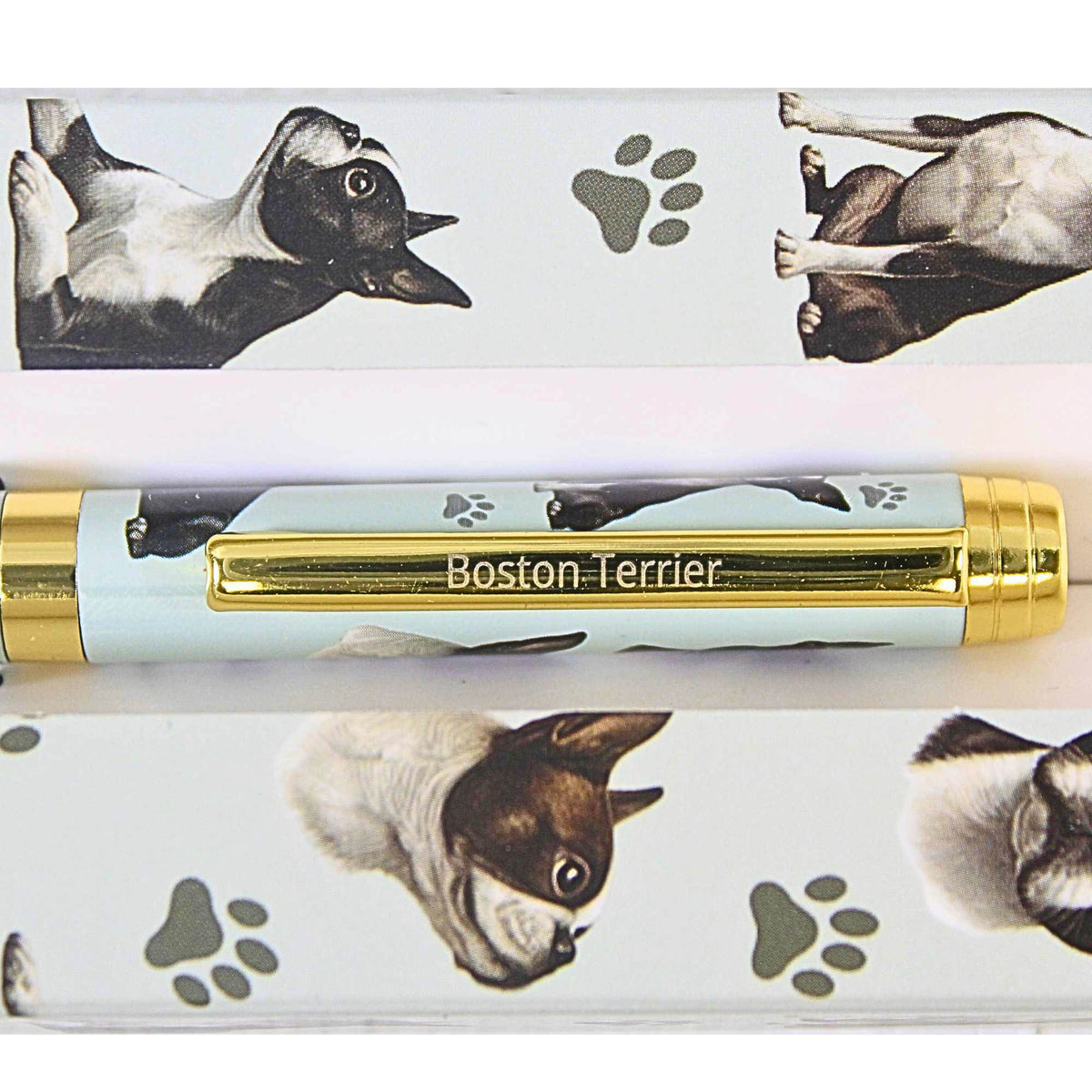 E & S Imports Boston Terrier, Teal Ballpoint Pen - - SBKGifts.com