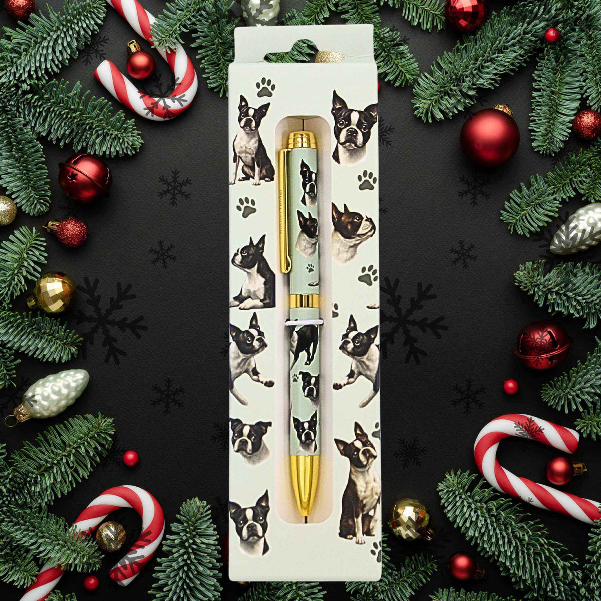 E & S Imports Boston Terrier, Teal Ballpoint Pen - - SBKGifts.com