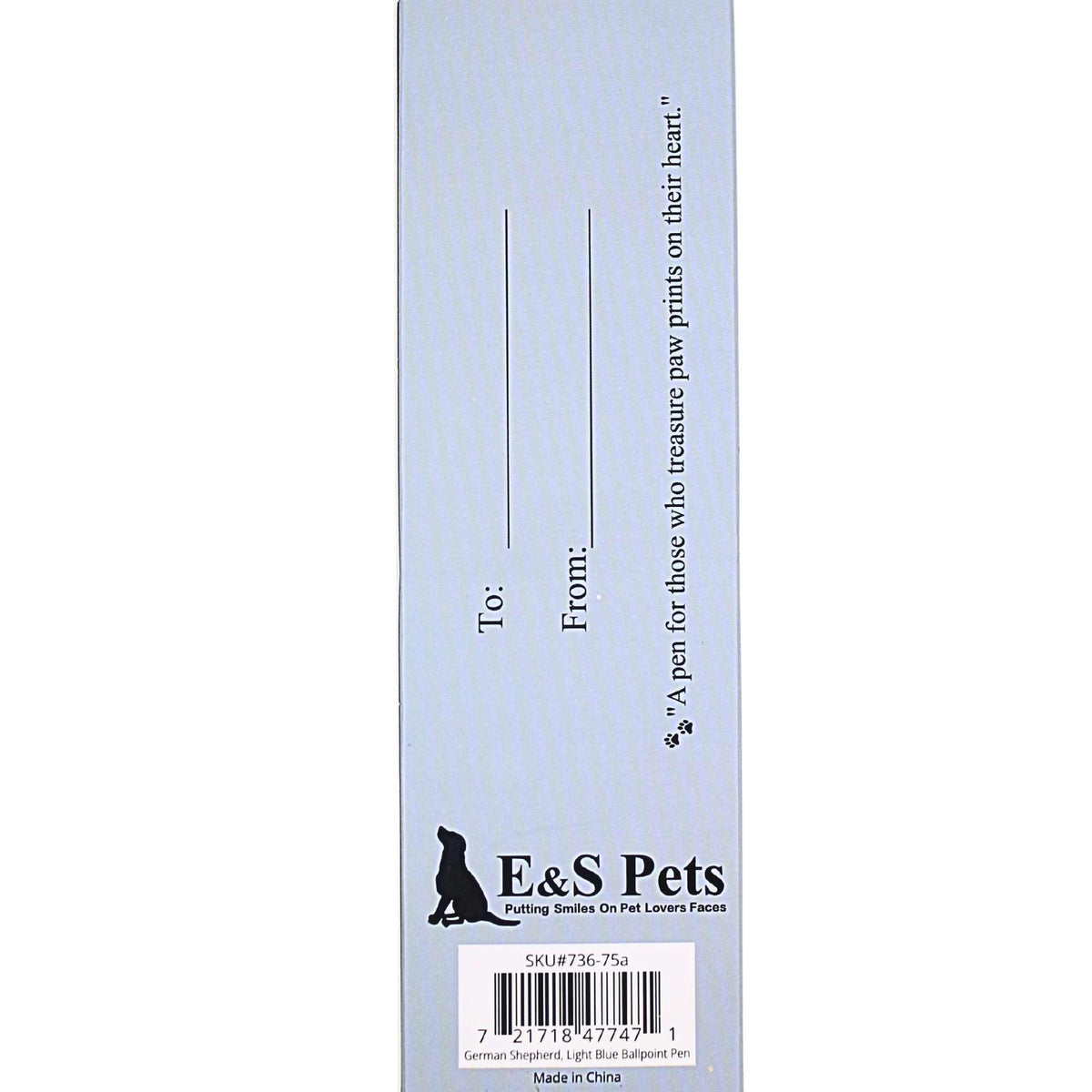 E & S Imports German Shepherd, Light Blue Ballpoint Pen - - SBKGifts.com