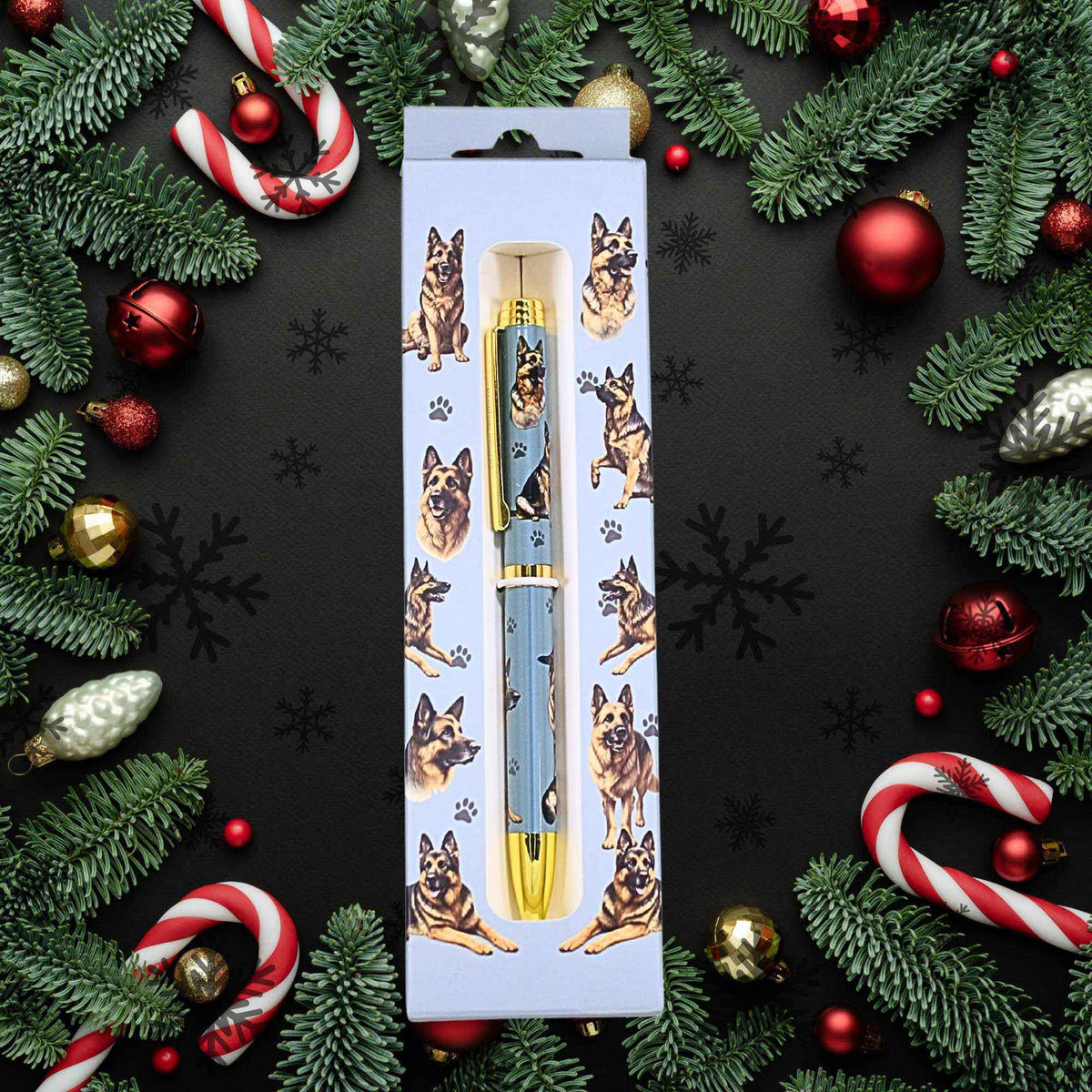 E & S Imports German Shepherd, Light Blue Ballpoint Pen - - SBKGifts.com