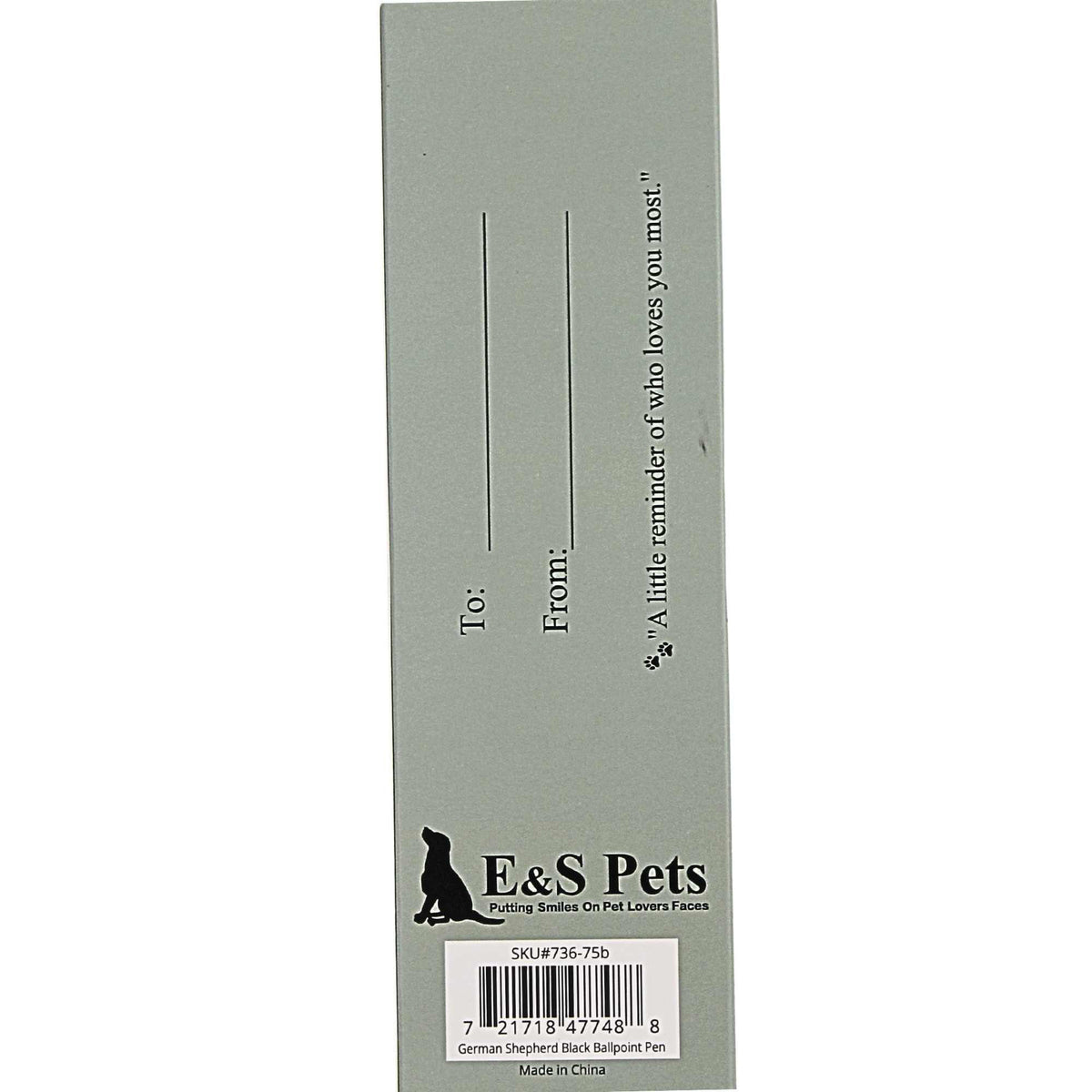 E & S Imports Black German Shepherd Ballpoint Pen - - SBKGifts.com