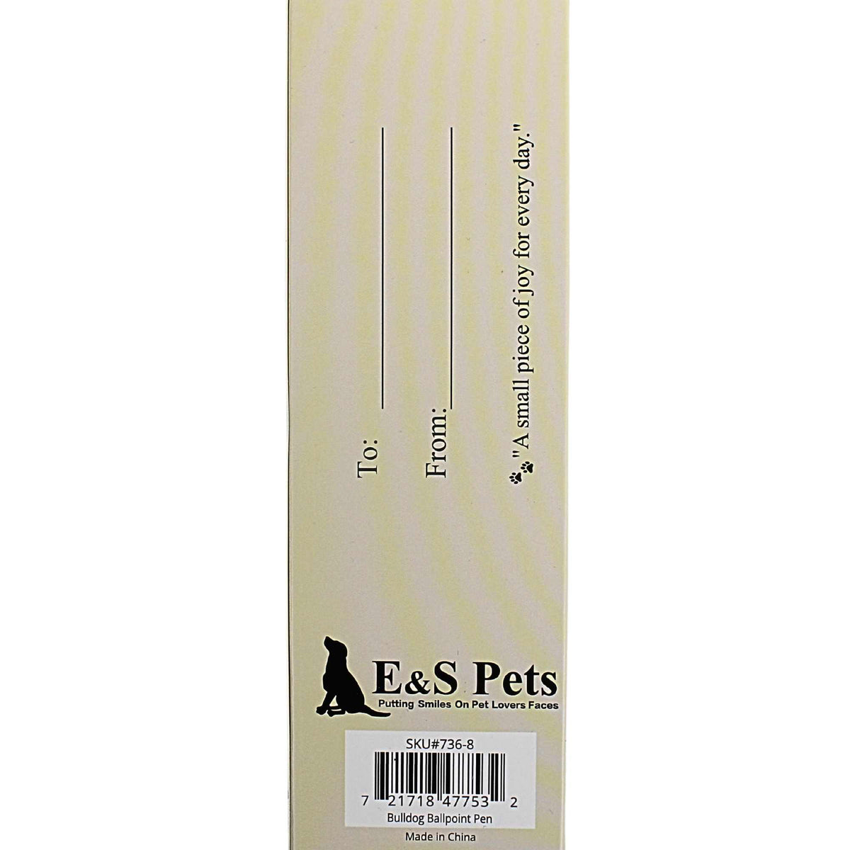 E & S Imports Bulldog Ballpoint Pen - - SBKGifts.com