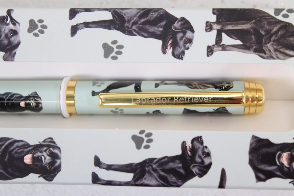 E & S Imports Black Labrador Ballpoint Pen - - SBKGifts.com