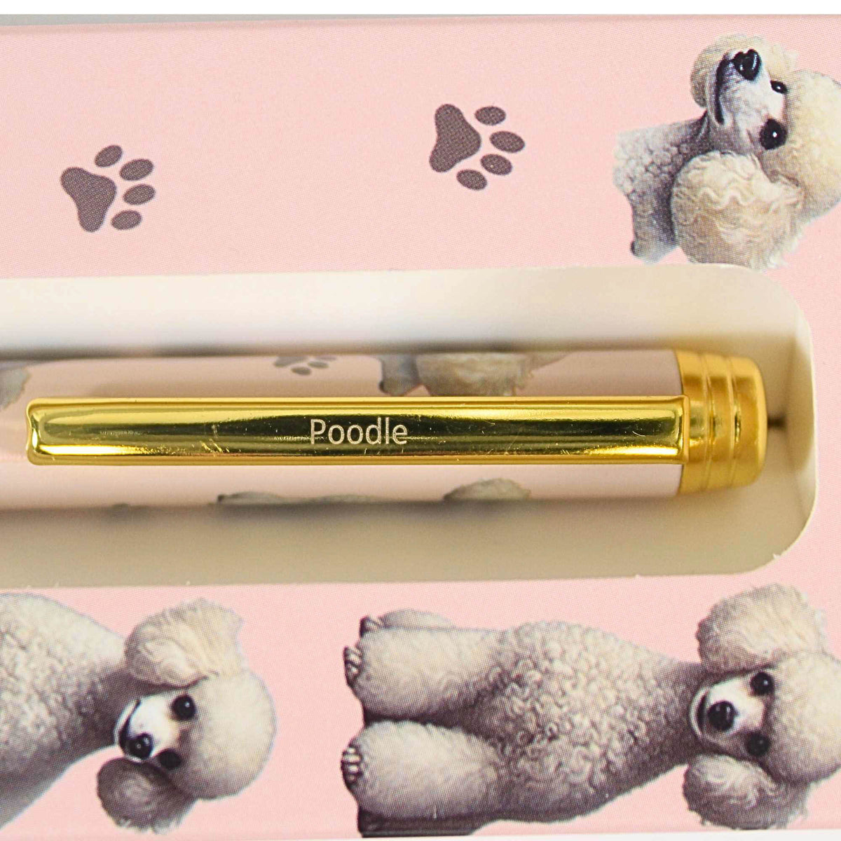E & S Imports White Poodle Ballpoint Pen - - SBKGifts.com