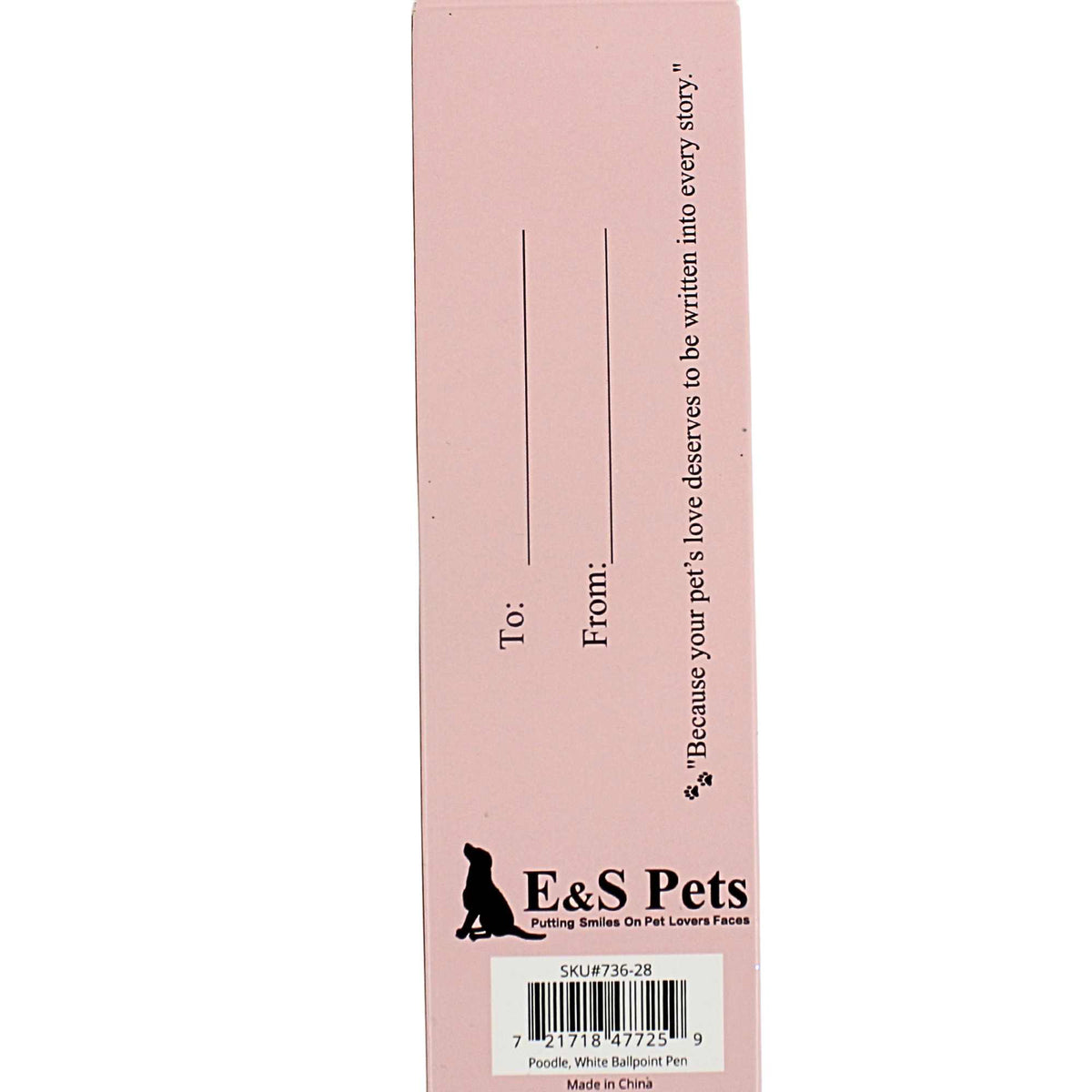 E & S Imports White Poodle Ballpoint Pen - - SBKGifts.com
