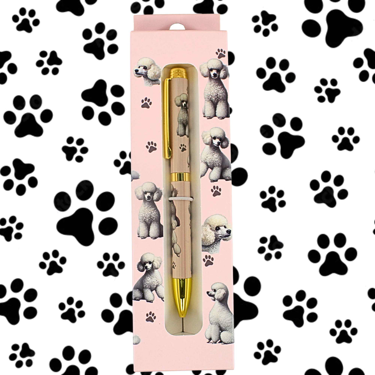 E & S Imports White Poodle Ballpoint Pen - - SBKGifts.com