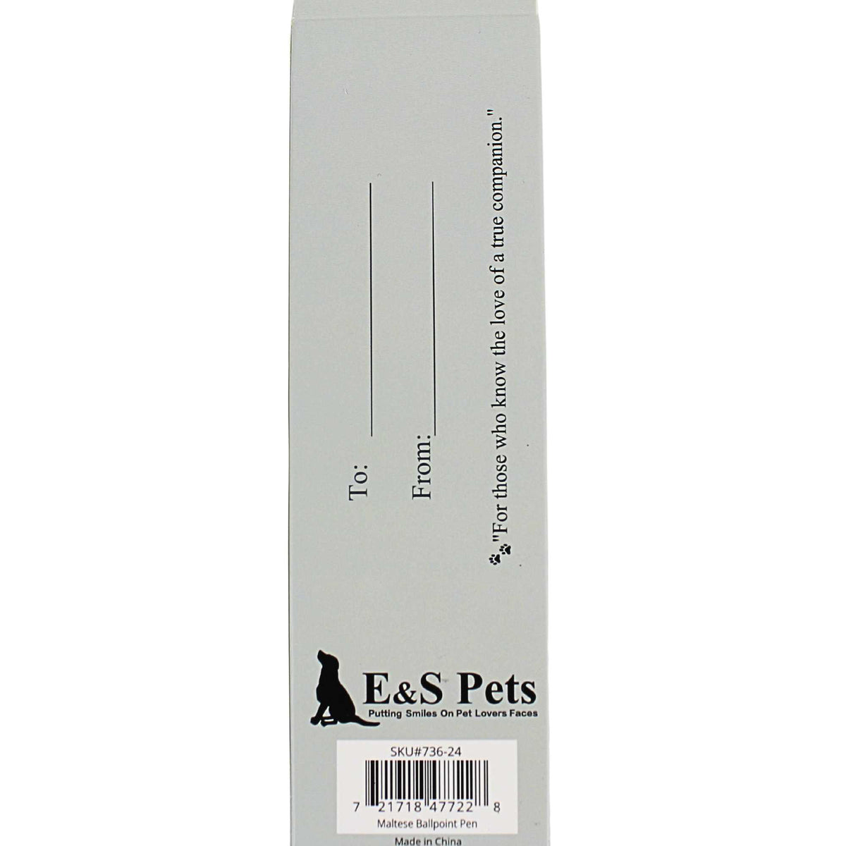 E & S Imports Maltese Ballpoint Pen - - SBKGifts.com