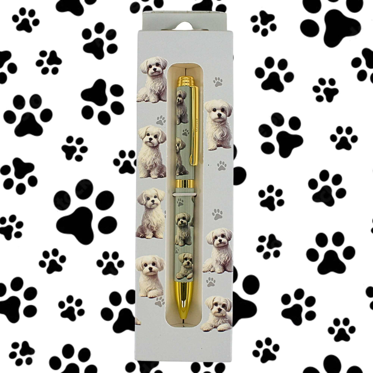 E & S Imports Maltese Ballpoint Pen - - SBKGifts.com