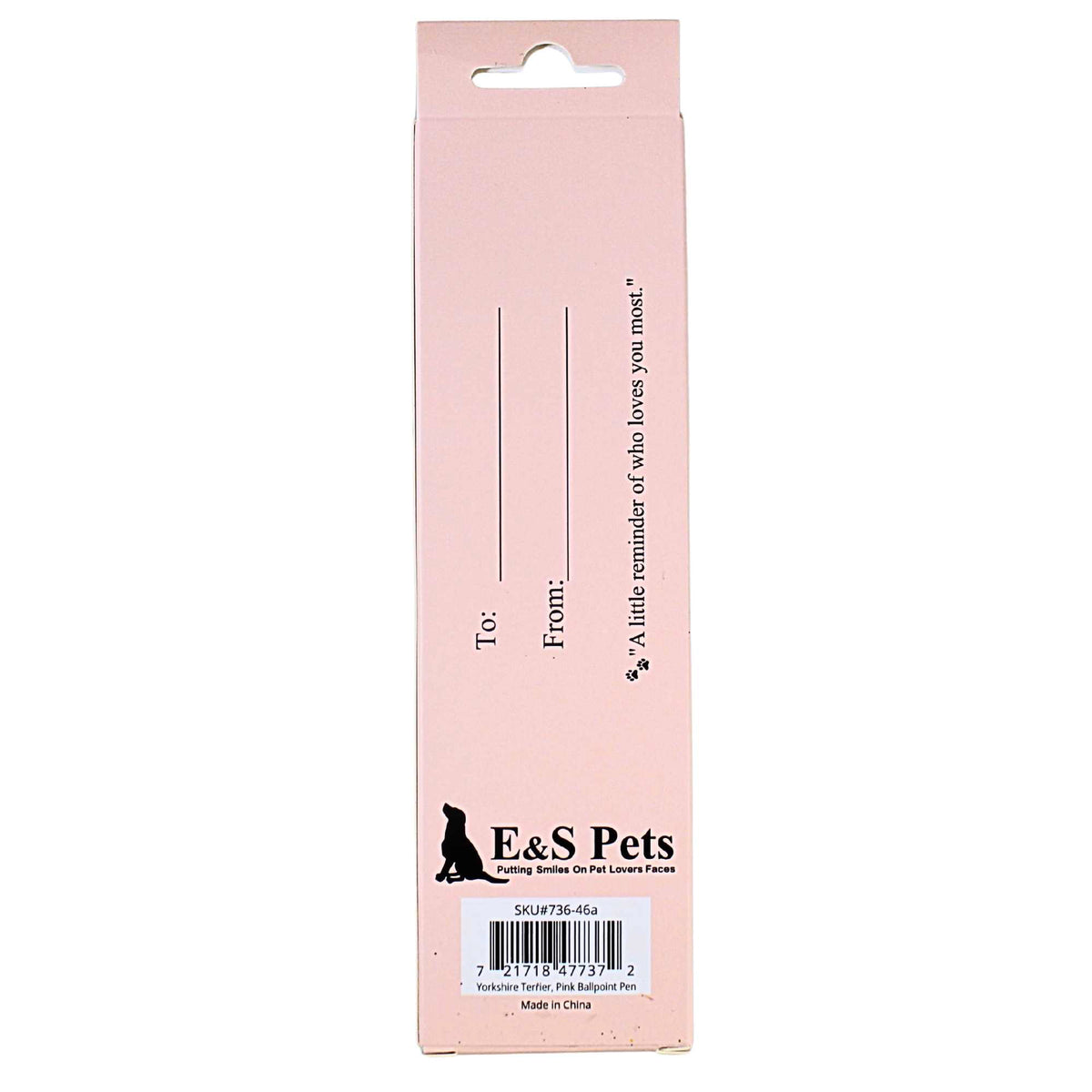 E & S Imports Yorkie, Pink Ballpoint Pen - - SBKGifts.com