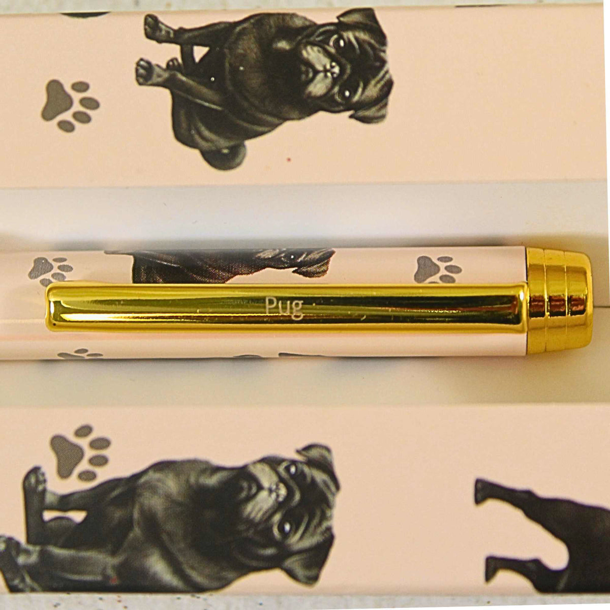 E & S Imports Black Pug Ballpoint Pen - - SBKGifts.com