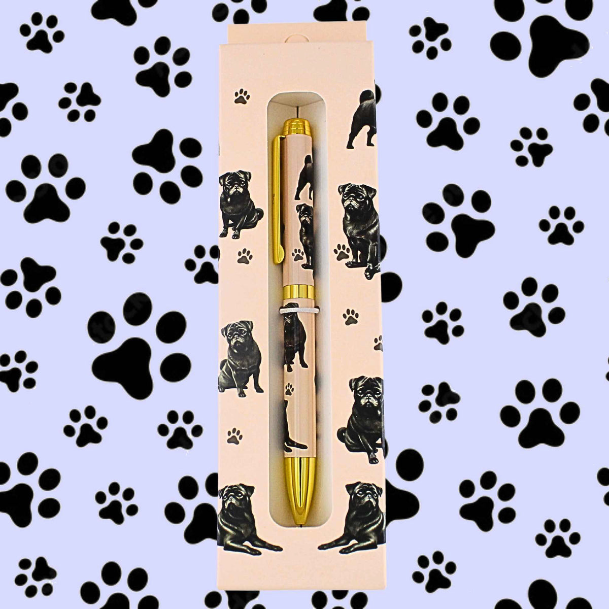 E & S Imports Black Pug Ballpoint Pen - - SBKGifts.com