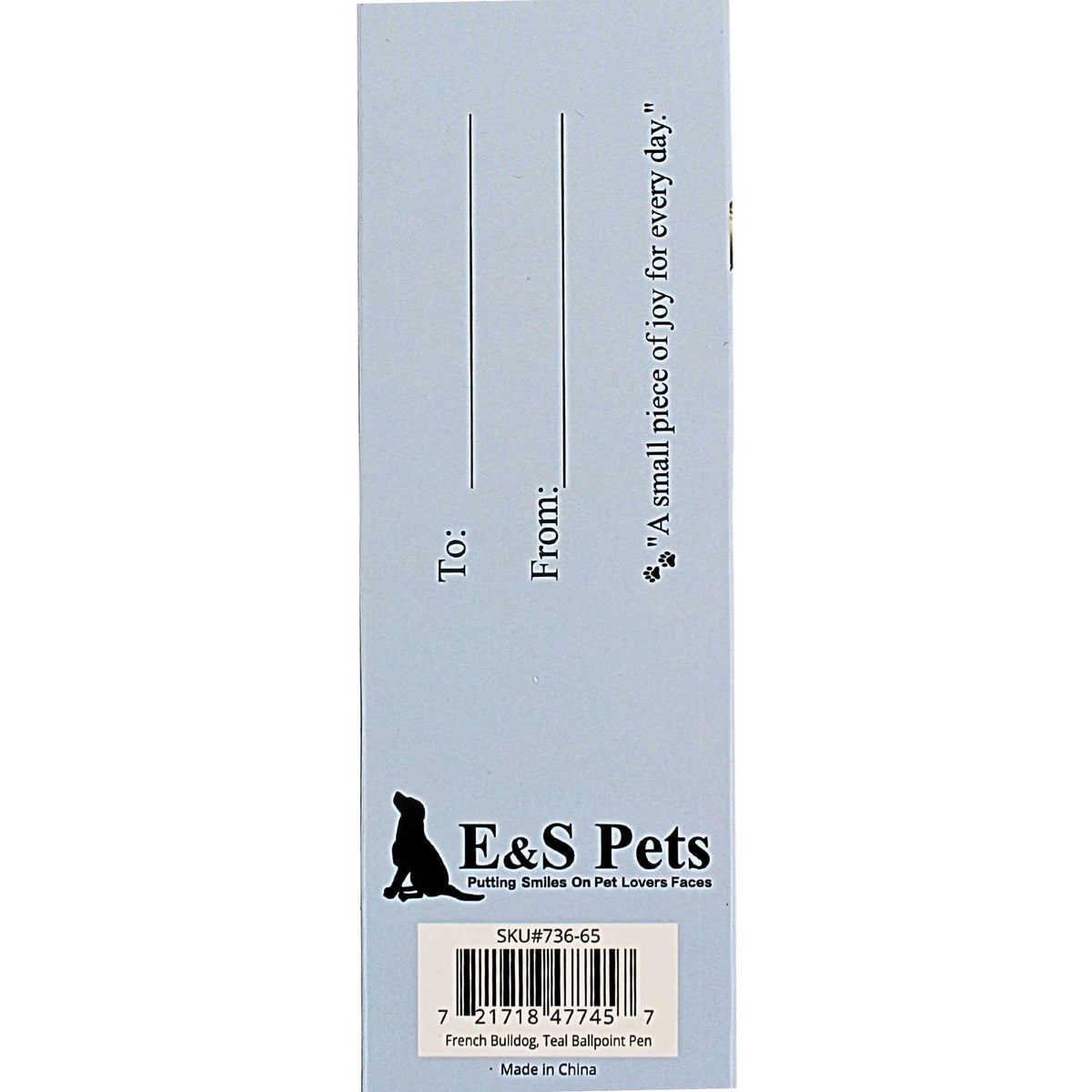E & S Imports French Bulldog, Teal Ballpoint Pen - - SBKGifts.com