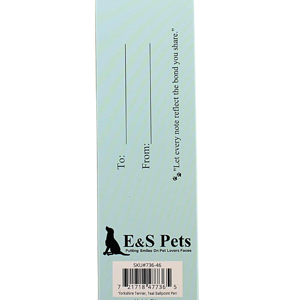E & S Imports Yorkie, Teal Ballpoint Pen - - SBKGifts.com