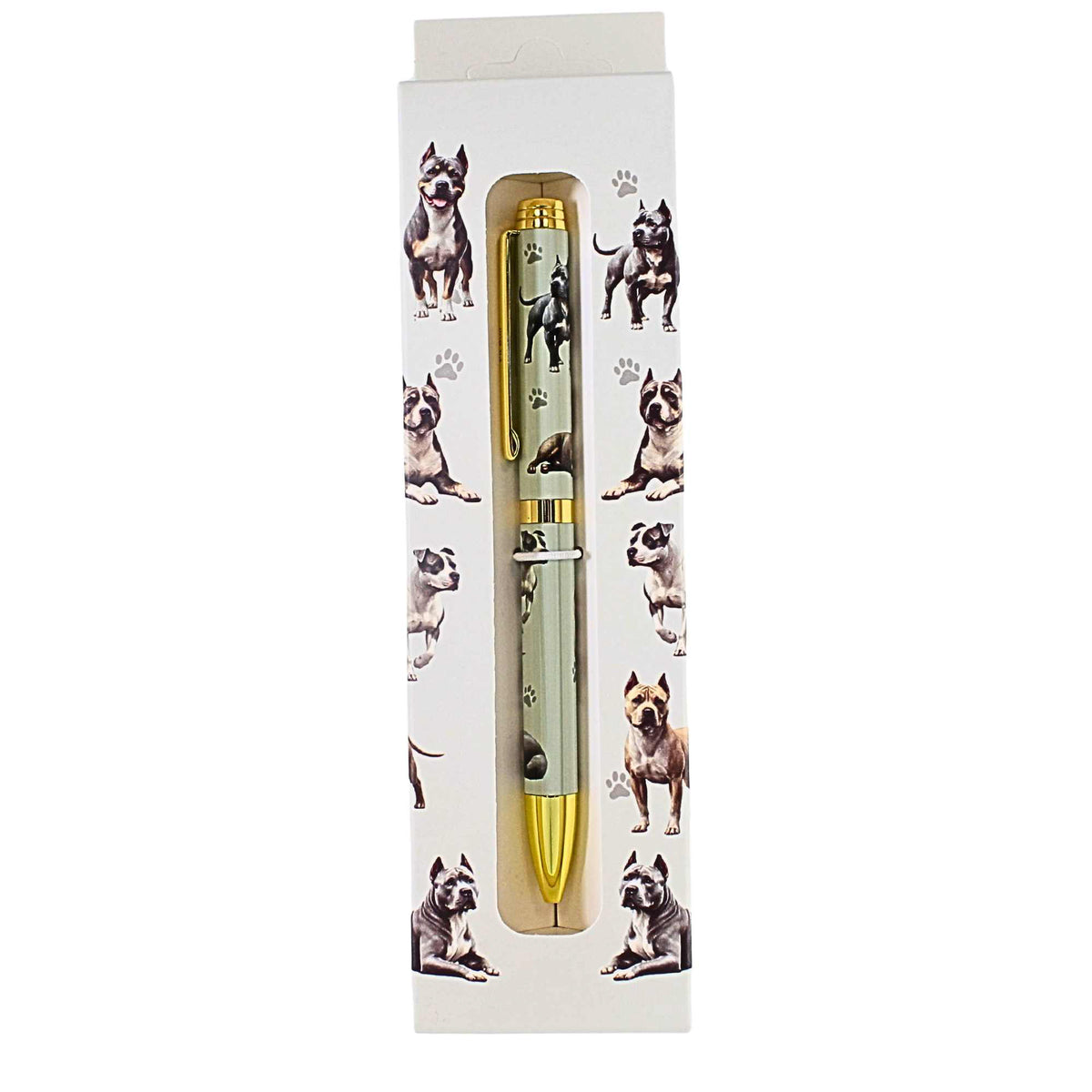 66597 Brindle And White Pit Bull Ballpoint Pen 73626
